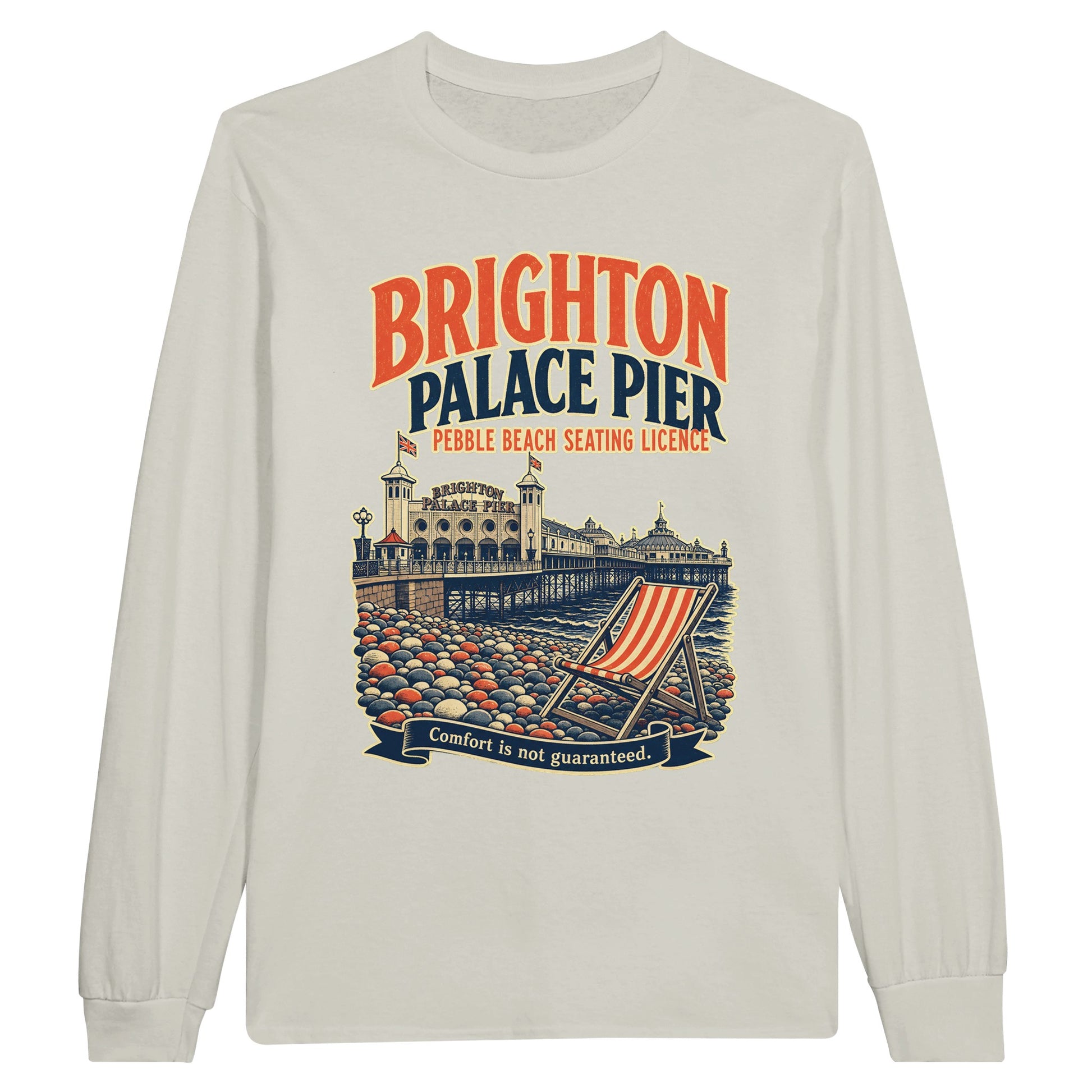 Brighton Pebble Beach Seating Licence Long-Sleeve T-shirt — product view 14
