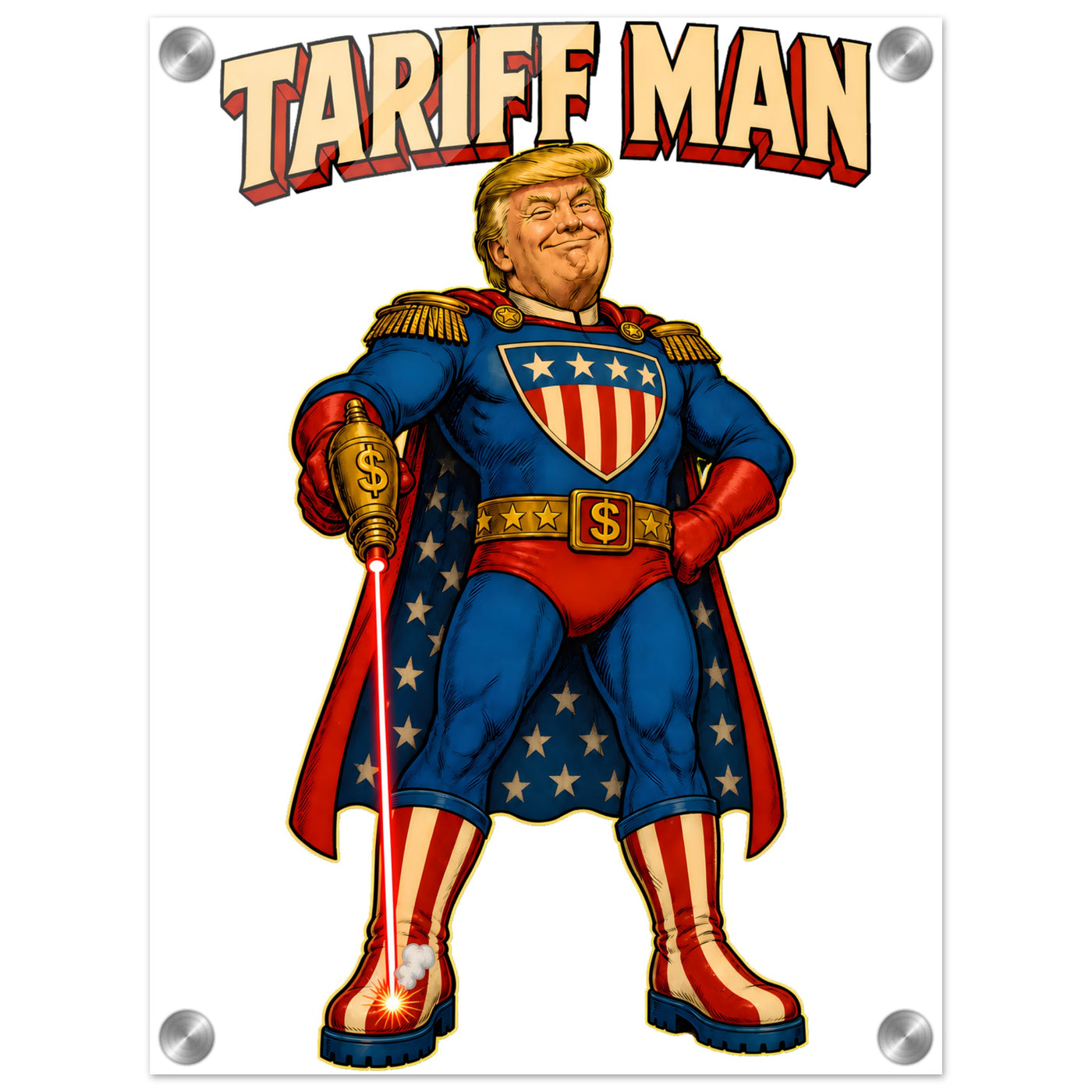 Tariff Man – Self-Shot Satire Acrylic Print