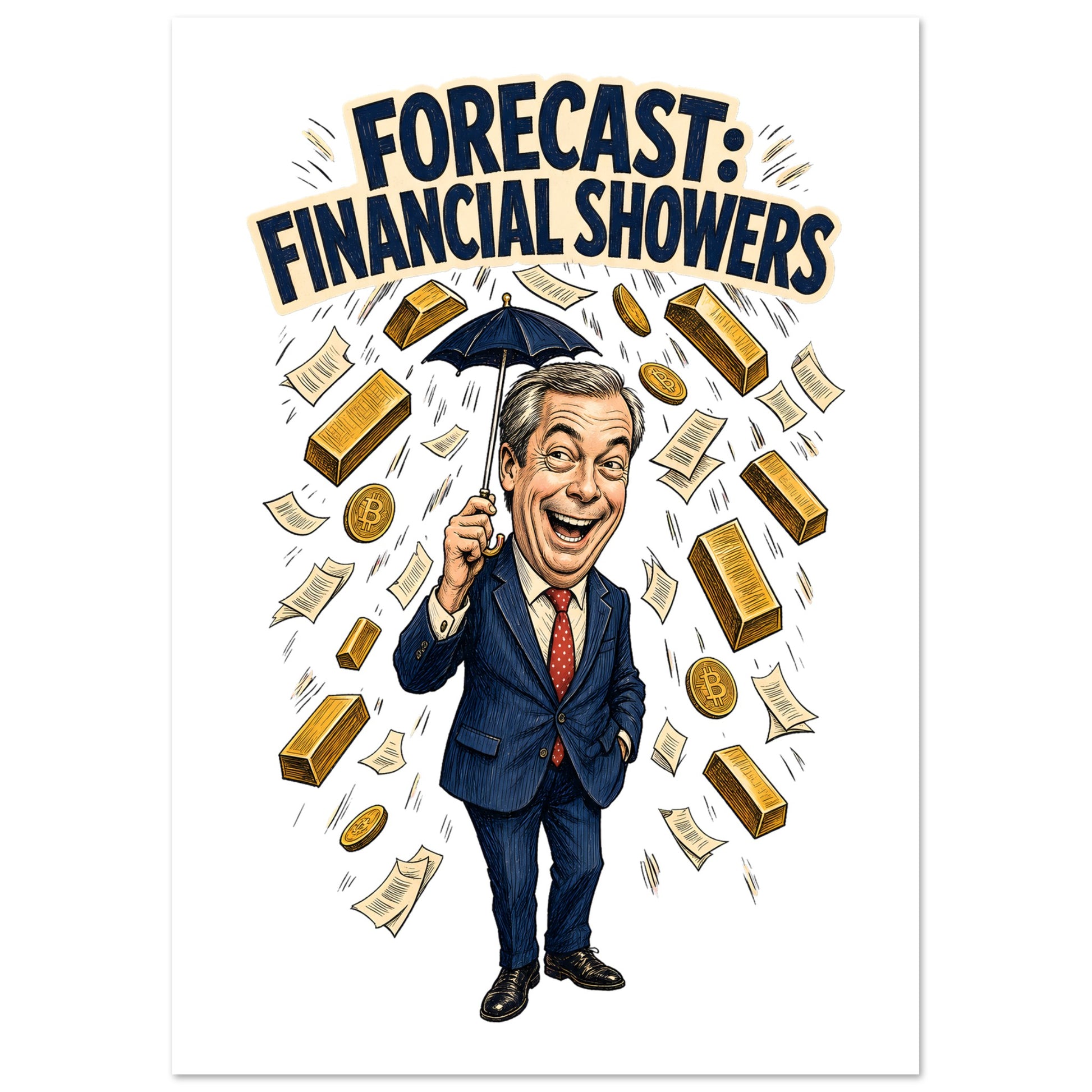 Forecast: Financial Showers Poster — product view 1