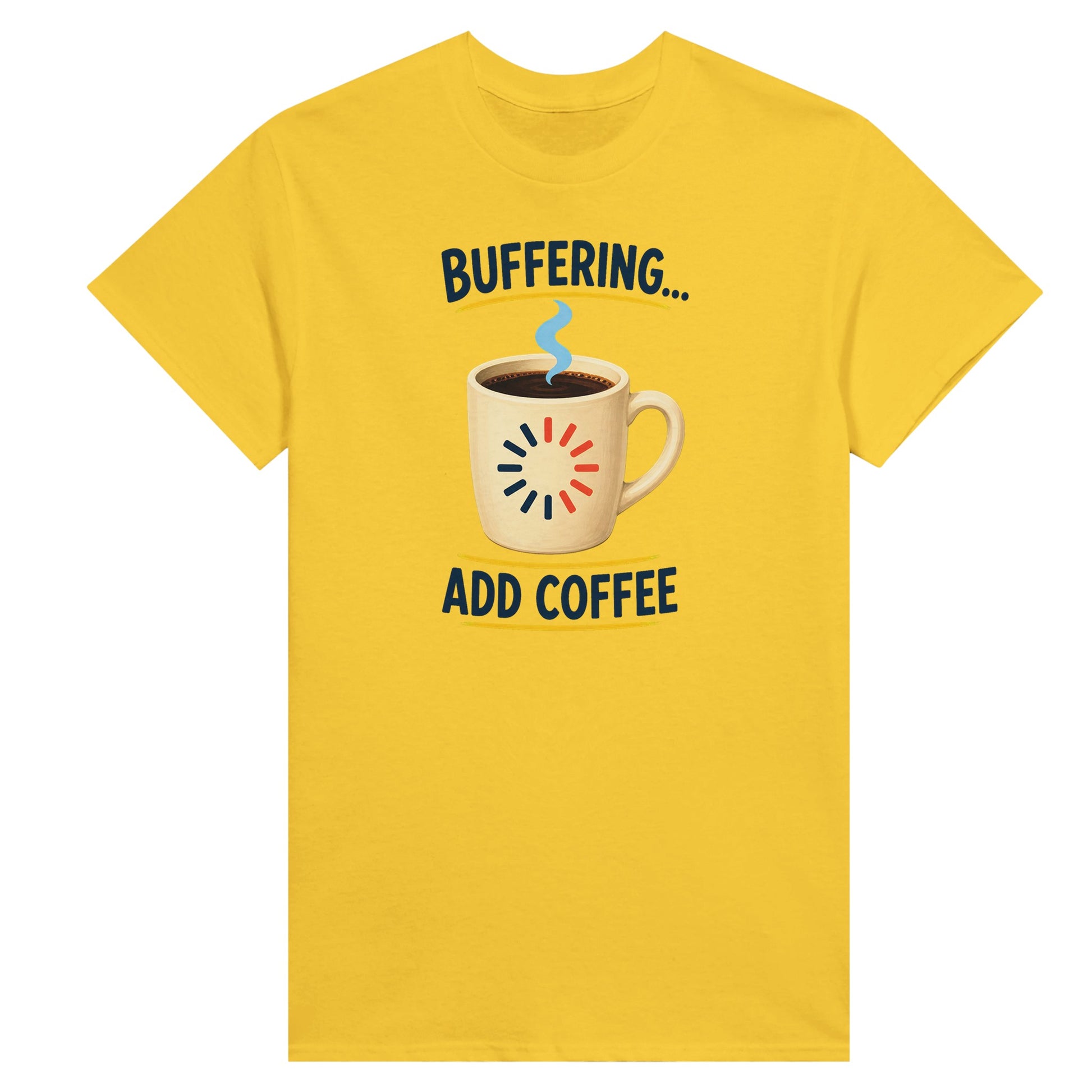 Buffering Brew — Add Coffee Tech Graphic Women's T-shirt — product view 3