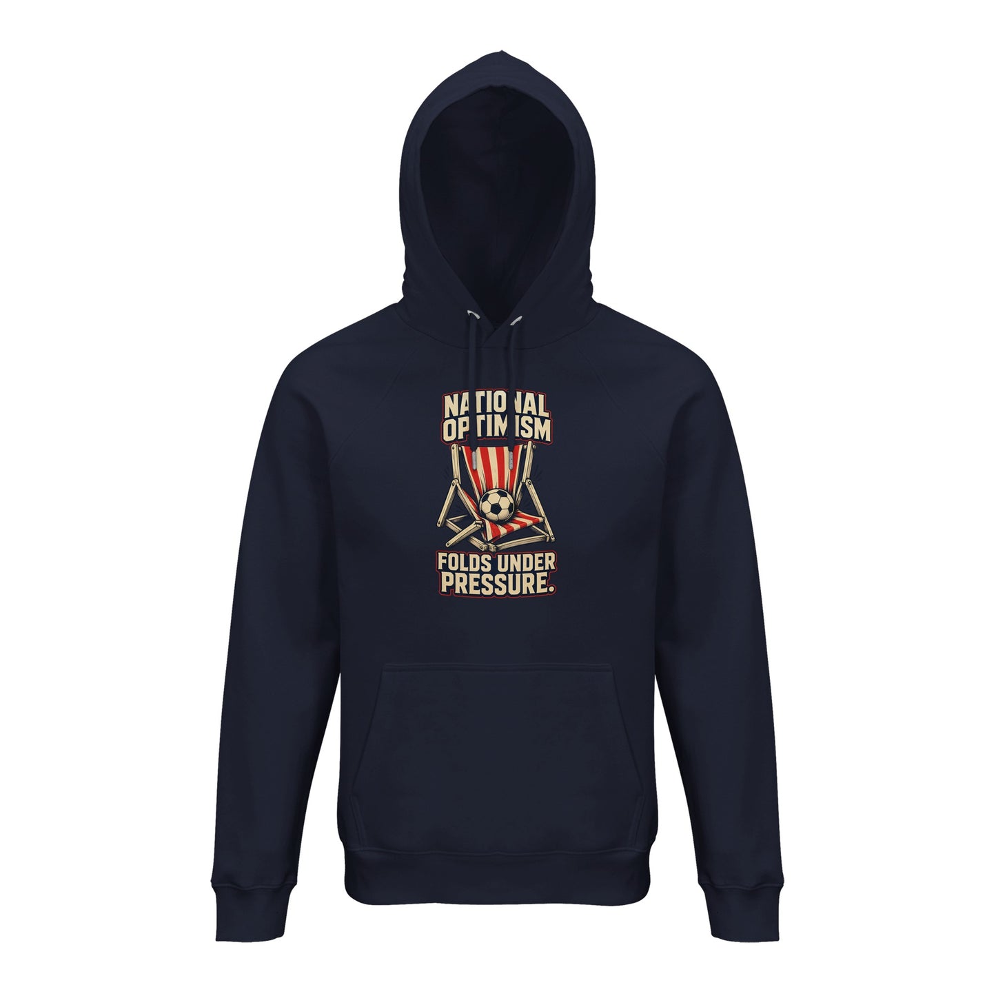 National Optimism Folds Under Pressure Football Hoodie — product view 5