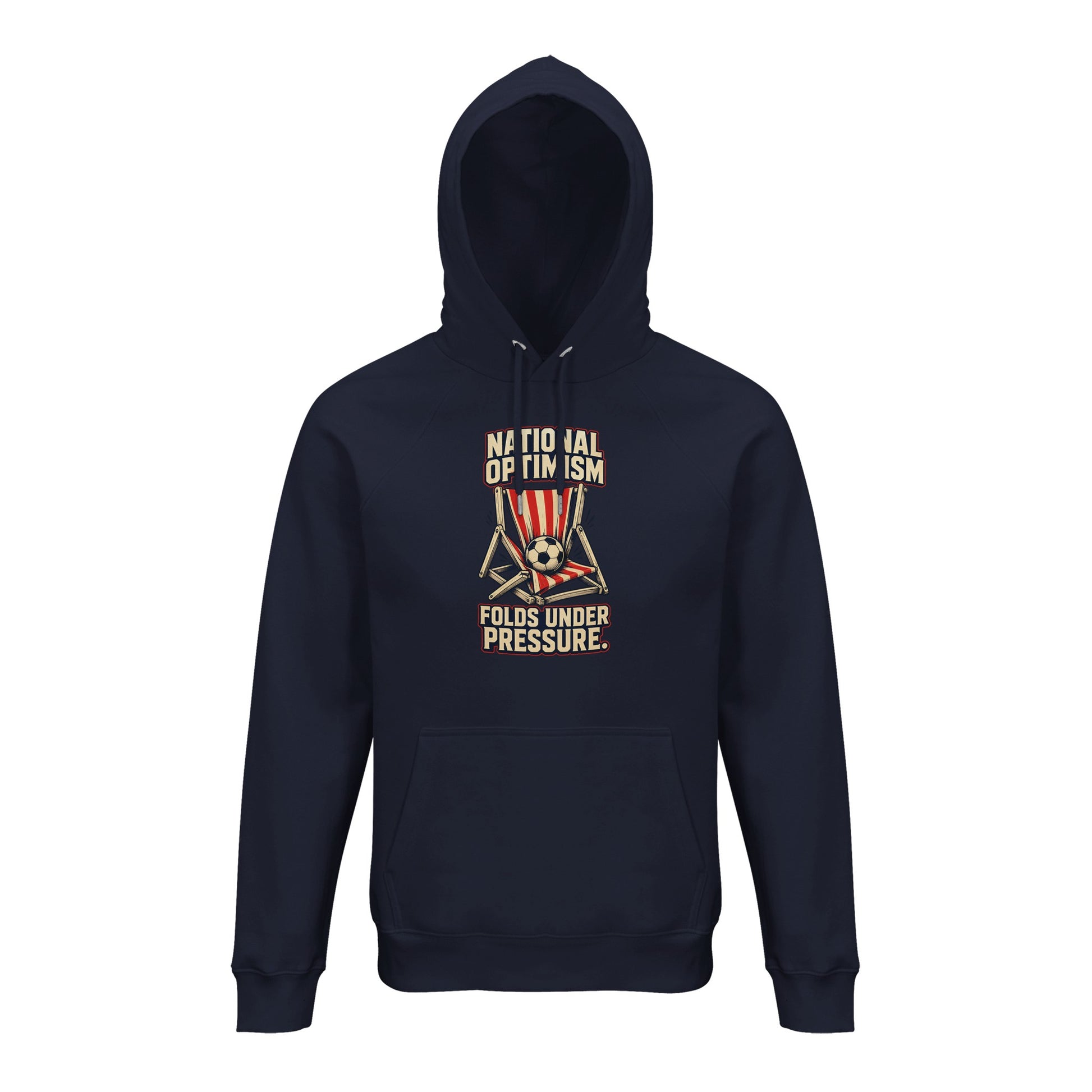 National Optimism Folds Under Pressure Football Hoodie — product view 5