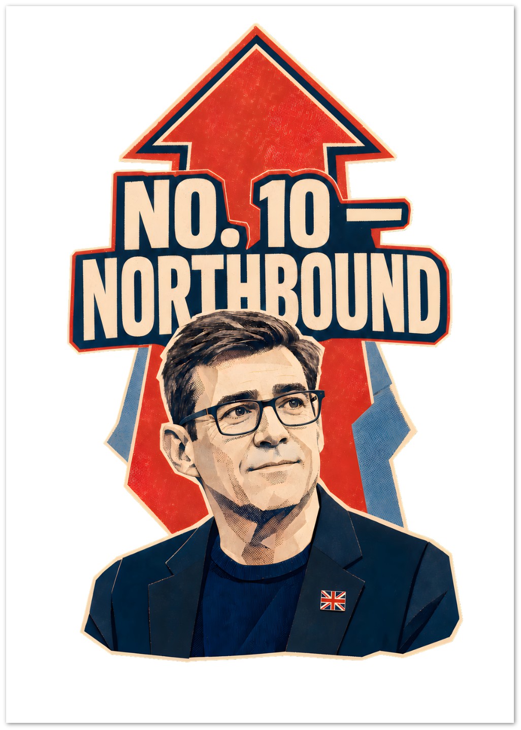 No. 10 — Northbound Andy Burnham Political Satire Greeting Card Pack