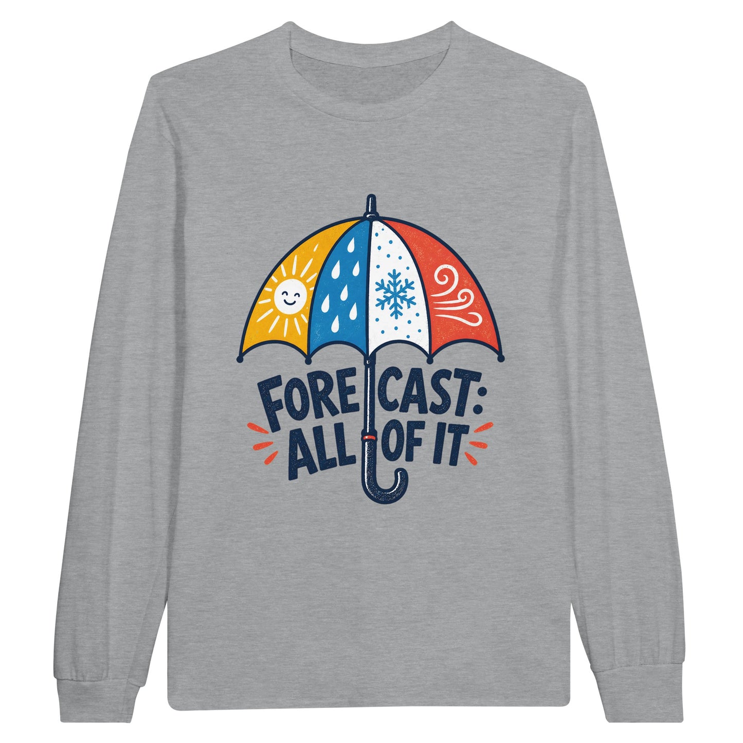 Forecast: All of It British Weather Graphic Long-Sleeve T-shirt — product view 6