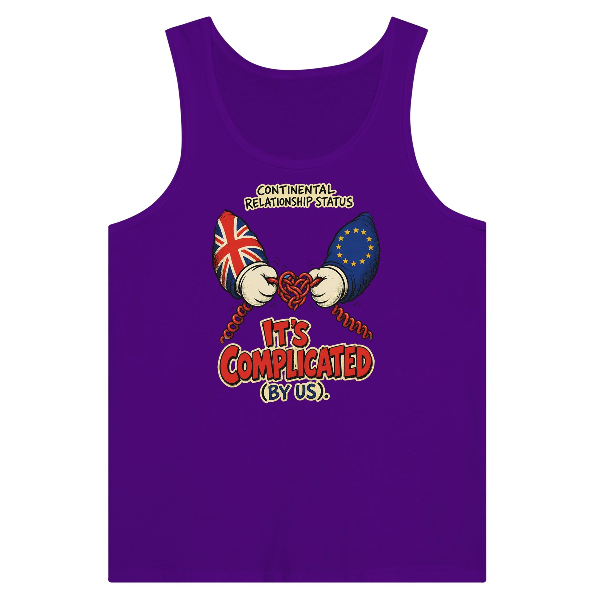 It's Complicated (By Us) UK–EU 1990s Cartoon Premium Unisex Tank Top — product view 6