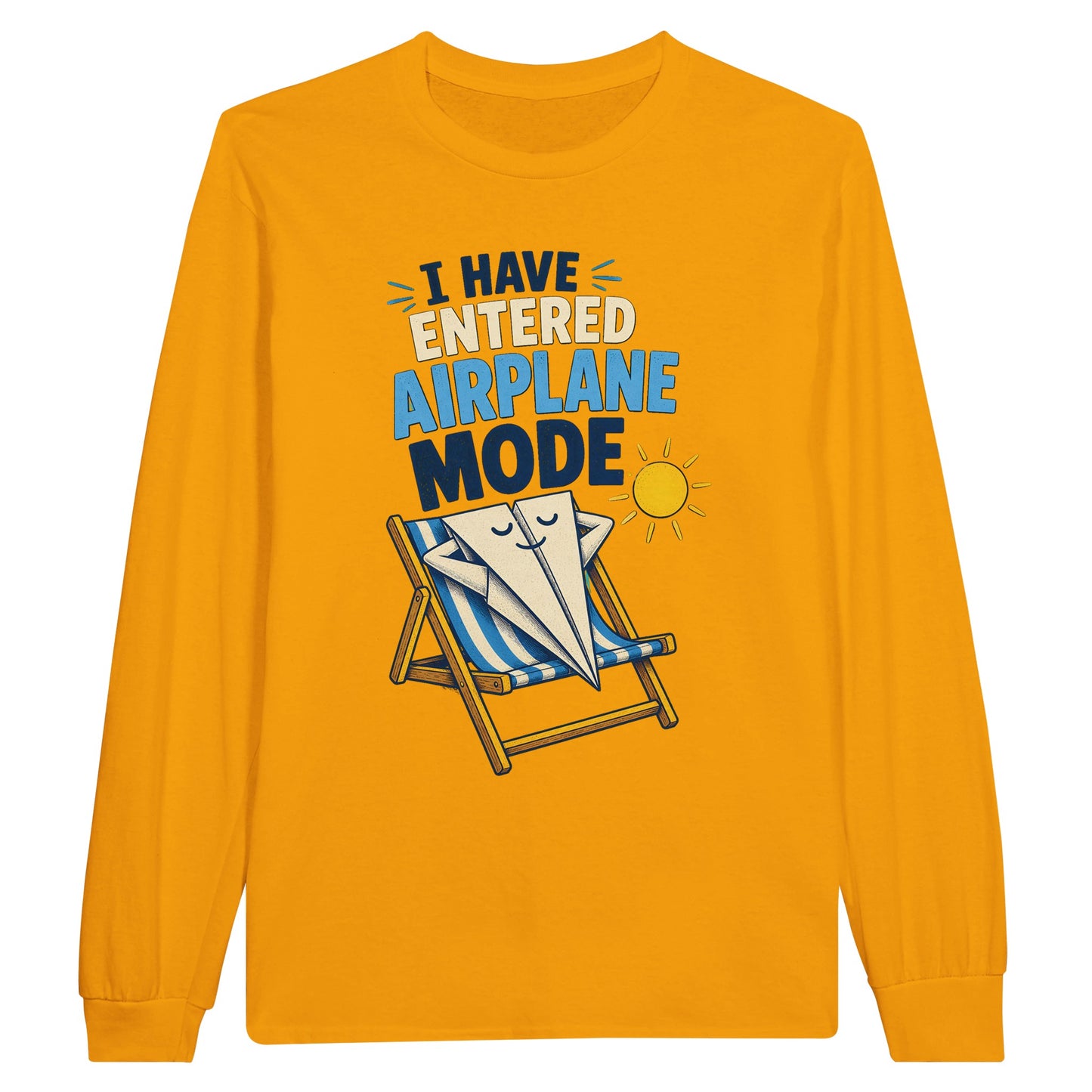 I Have Entered Airplane Mode Graphic Long-Sleeve T-shirt — product view 4
