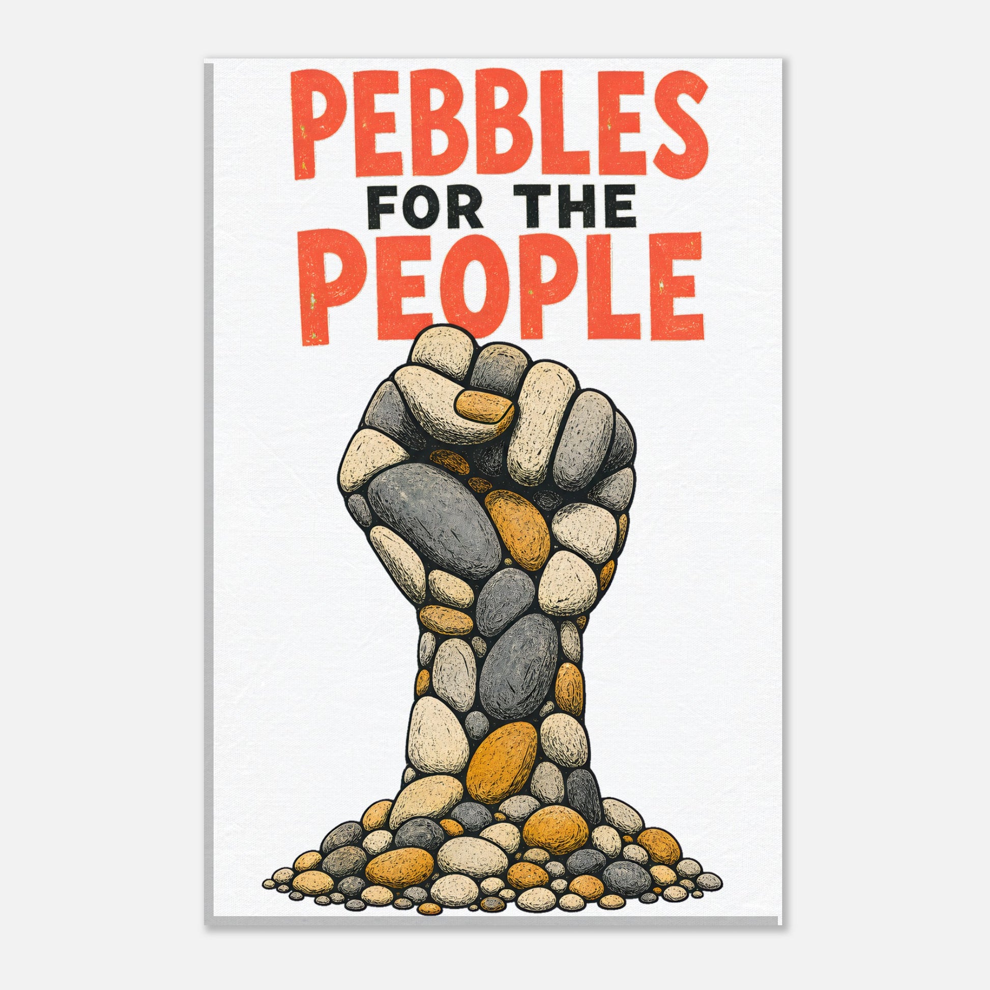 Pebbles for the People Graphic Canvas — product view 1