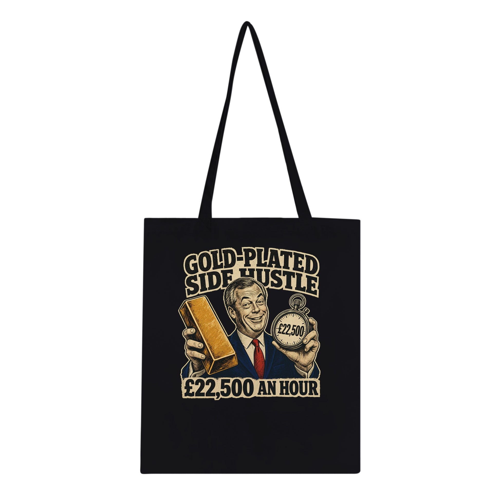 Gold-Plated Side Hustle £22,500 an Hour Tote Bag — product view 4