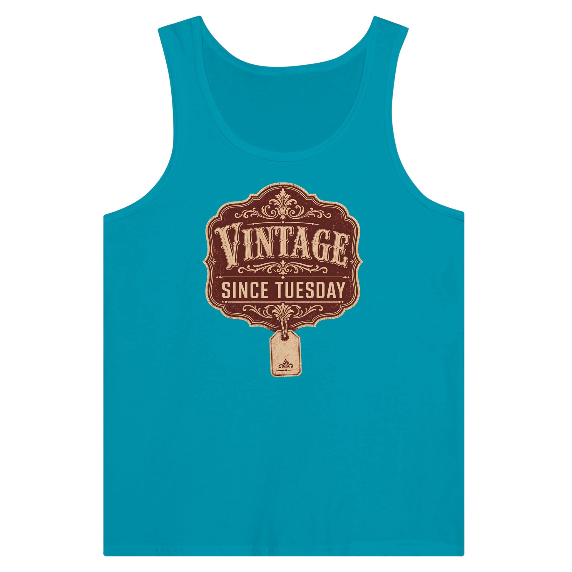 Vintage Since Tuesday Premium Unisex Tank Top — product view 2