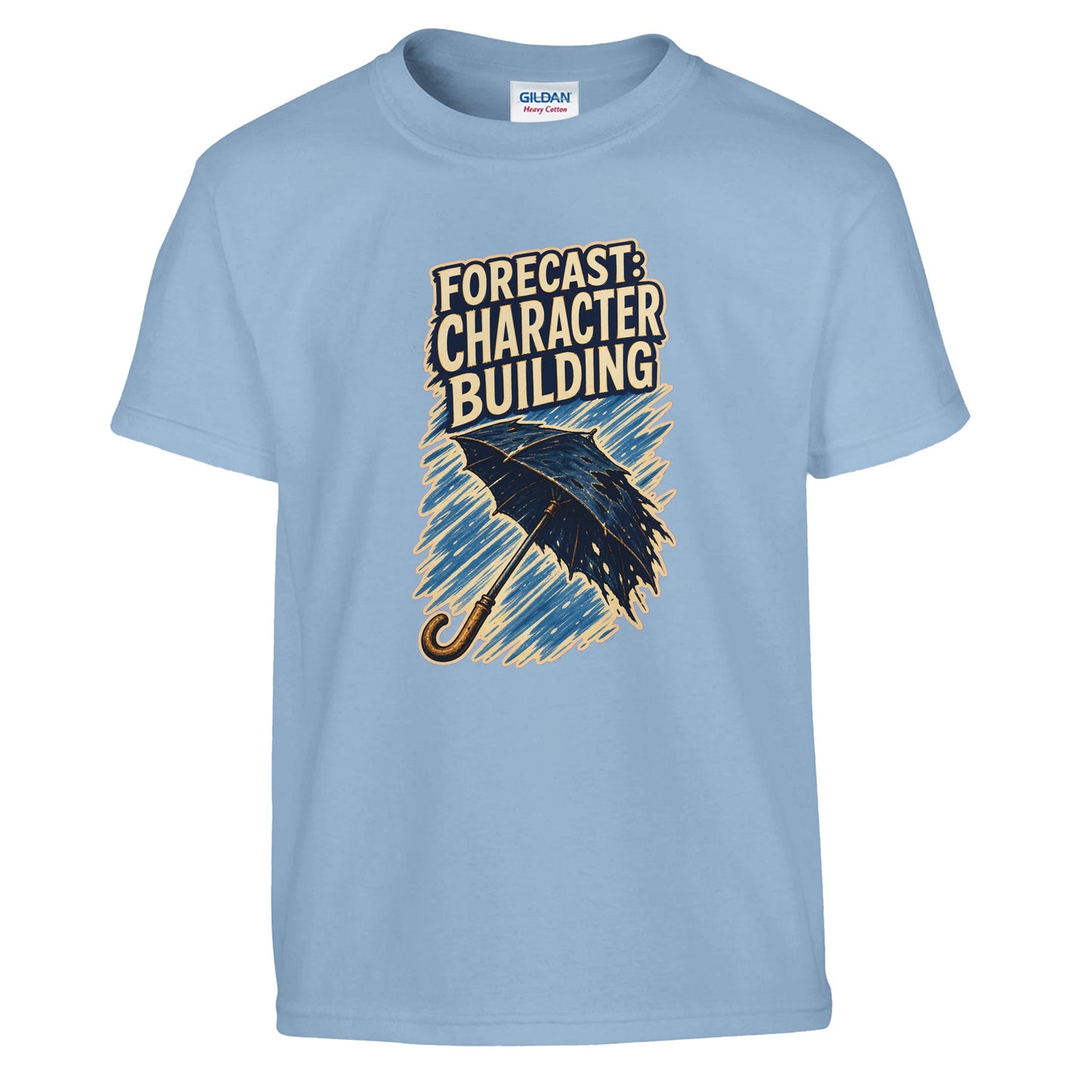 Forecast: Character Building – British Weather Kids' T-shirt — product view 3