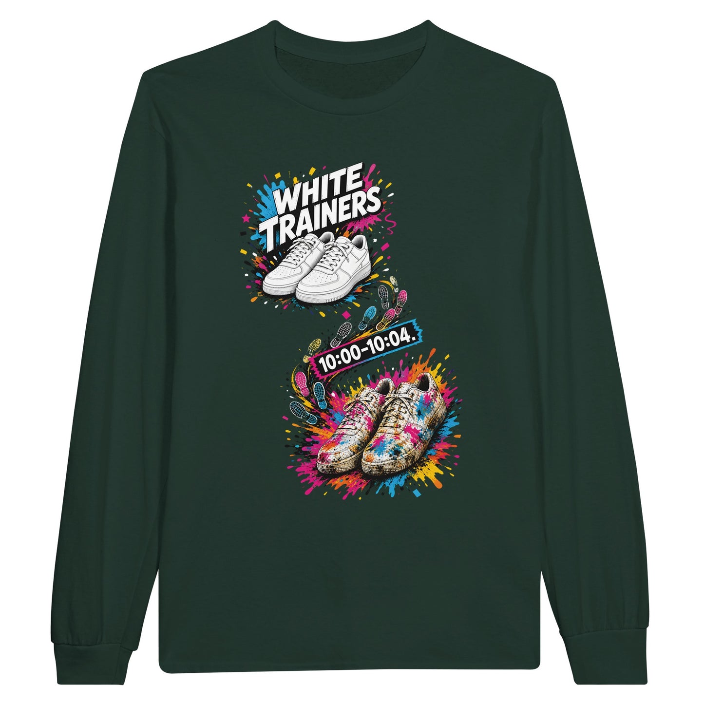 White Trainers: 10:00–10:04 Long-Sleeve T-shirt — product view 5