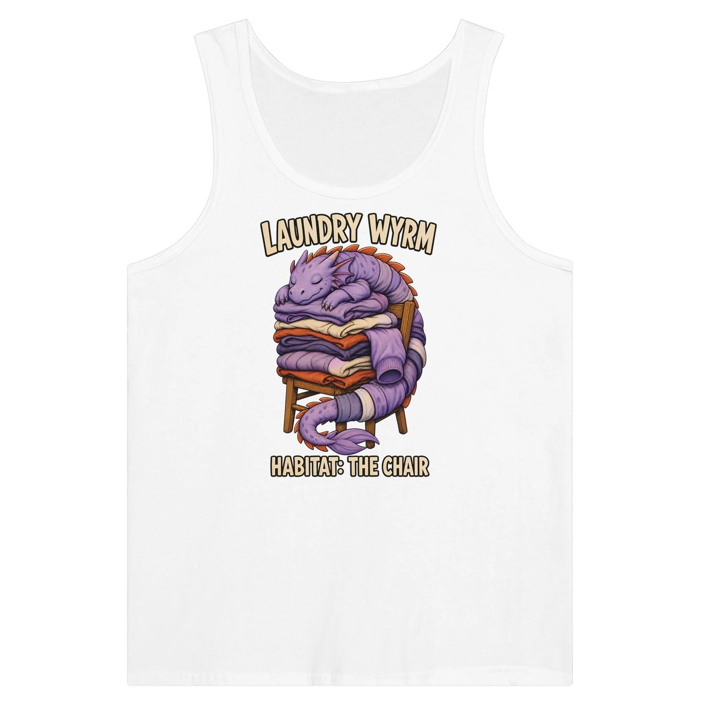 Laundry Wyrm – Habitat: The Chair Premium Unisex Tank Top