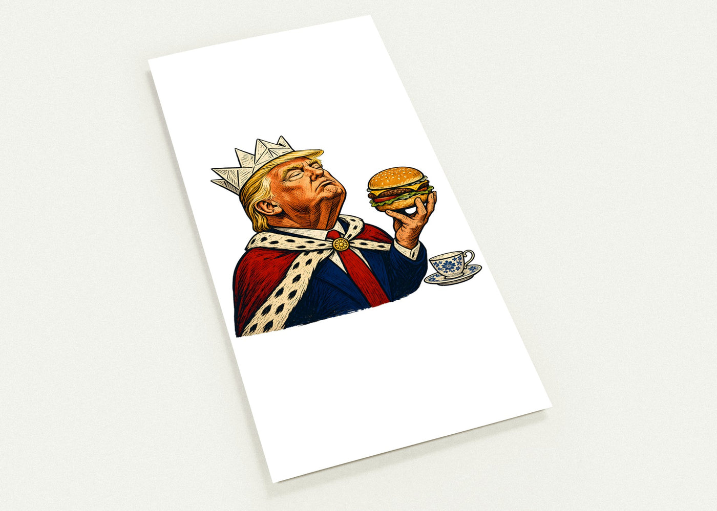 The Very Temporary Monarch — Trump Satire Postcard Pack