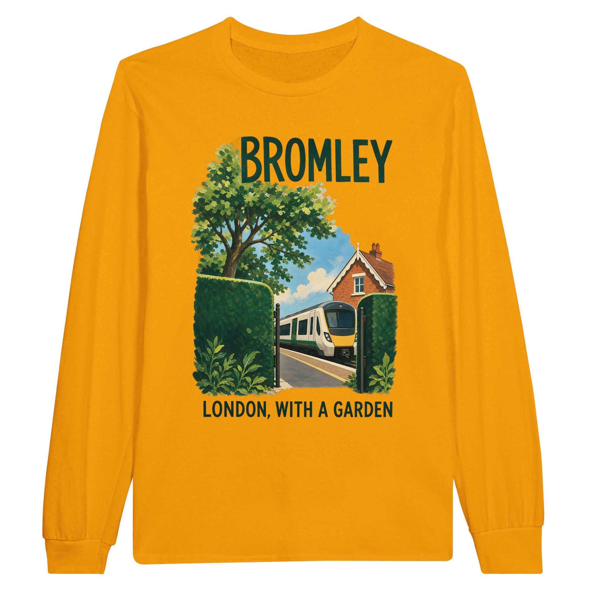 Bromley: London with a Garden Long-Sleeve T-shirt — product view 4