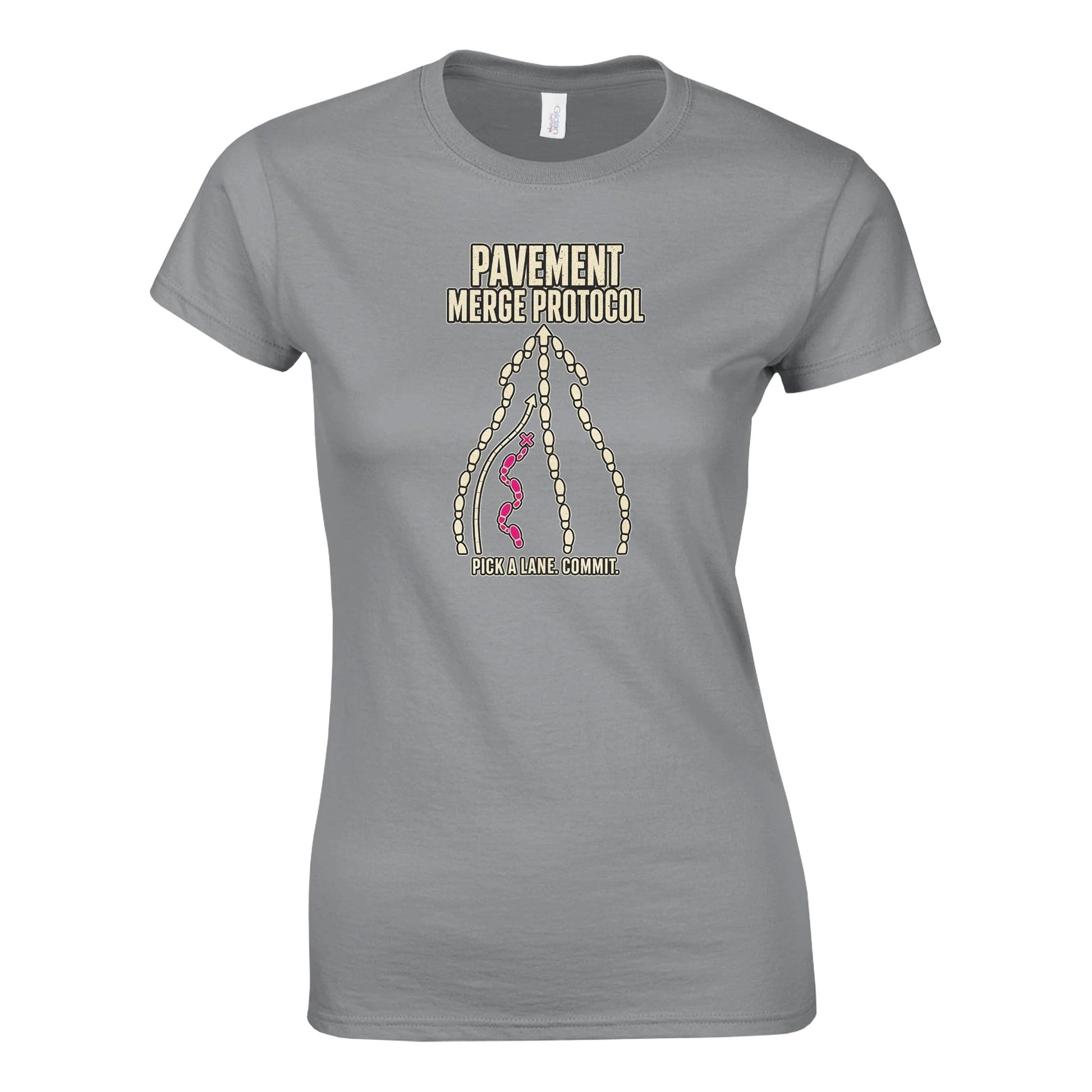 Pavement Merge Protocol — Pick a Lane Women's T-shirt — product view 10