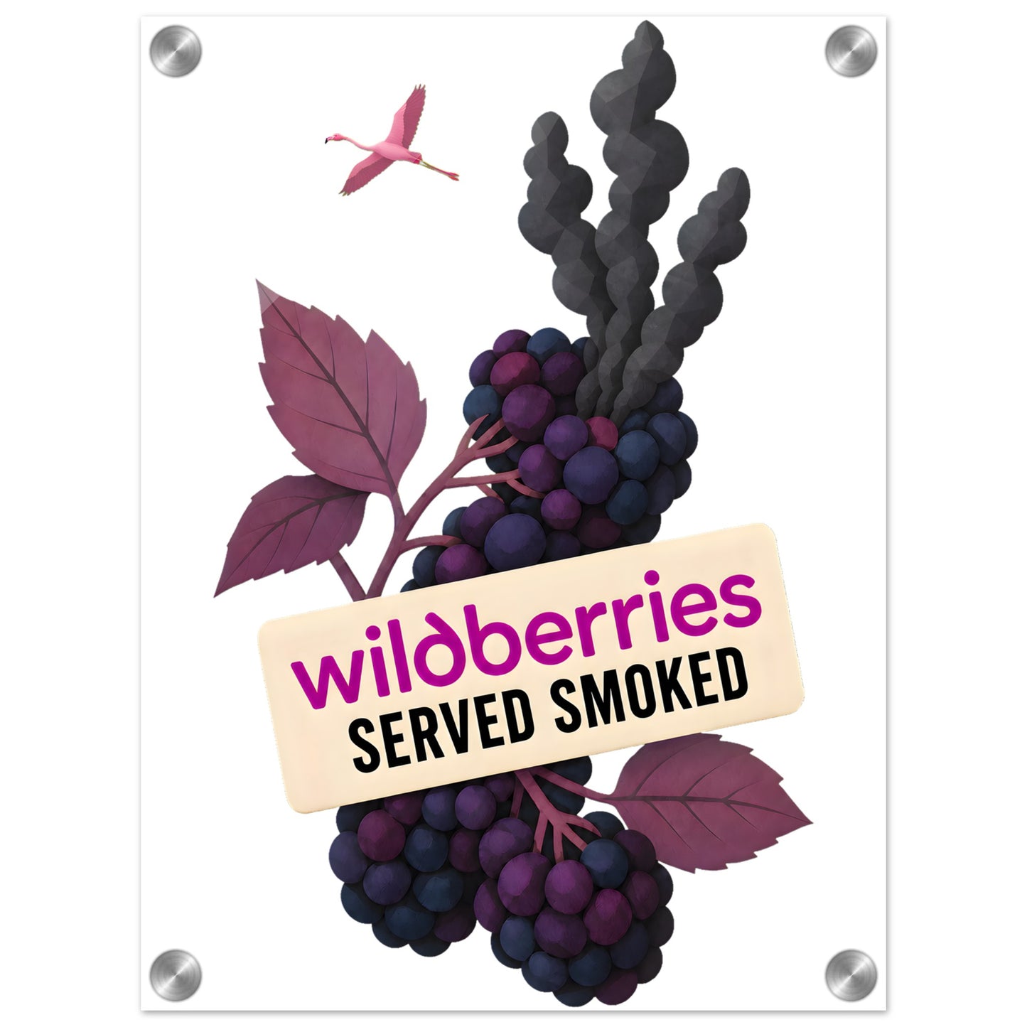 Wildberries, Served Smoked Acrylic Print — product view 1