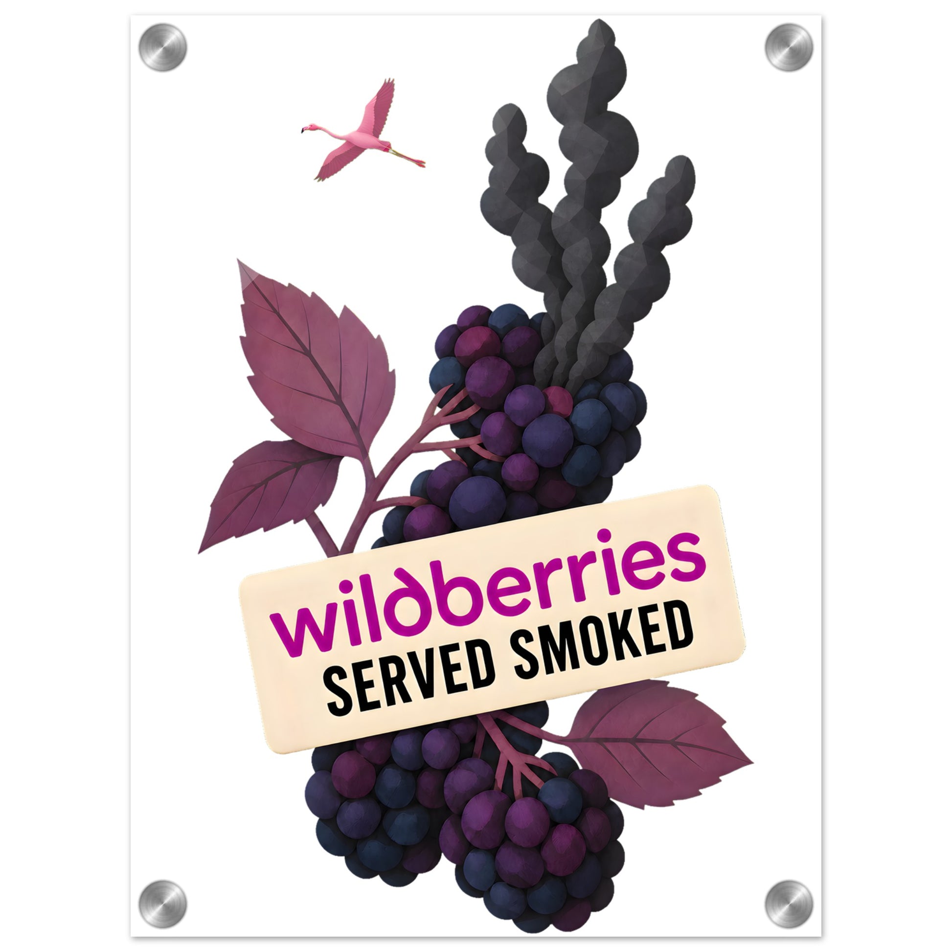 Wildberries, Served Smoked Acrylic Print — product view 1