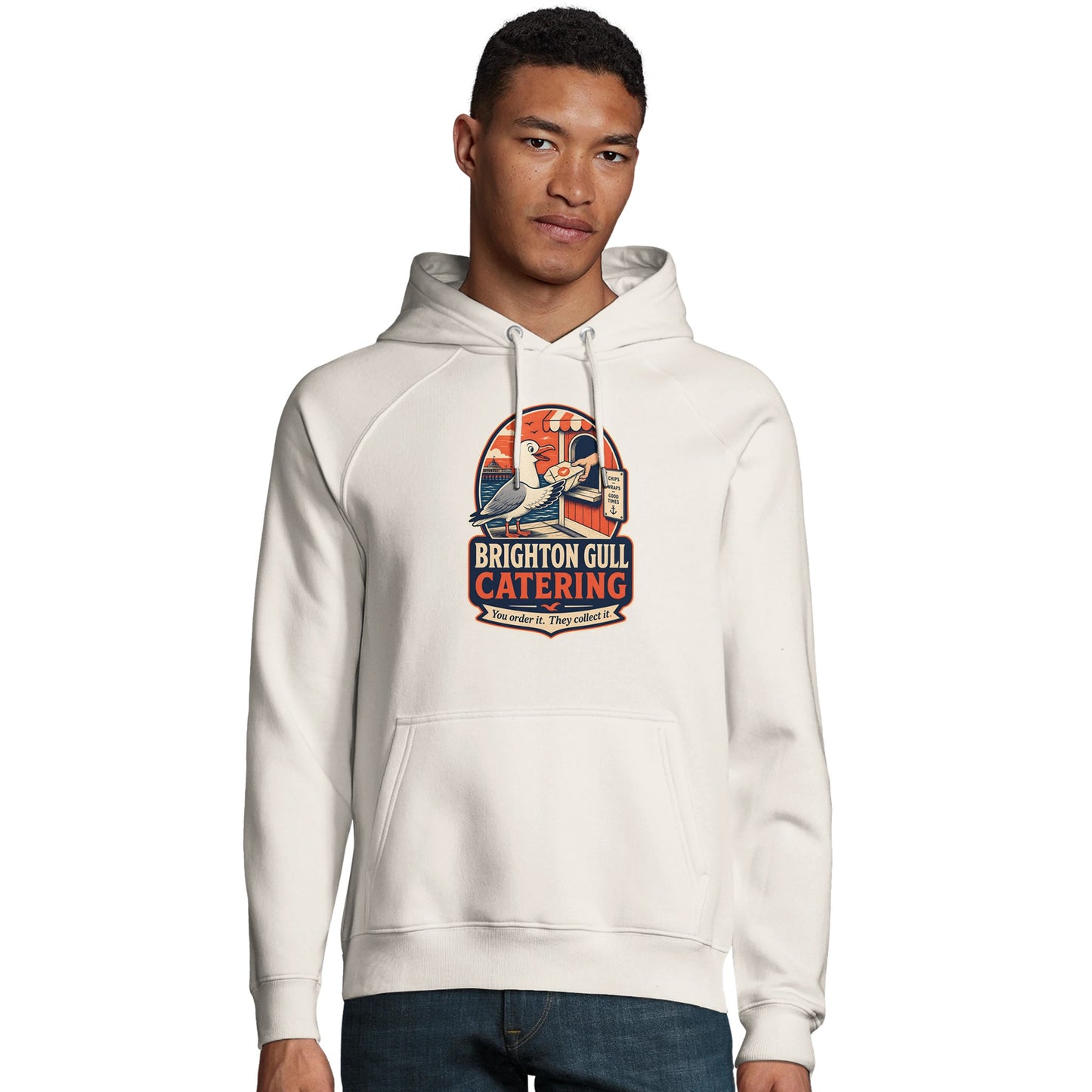 Brighton Gull Catering — Illustrated Hoodie — product view 6