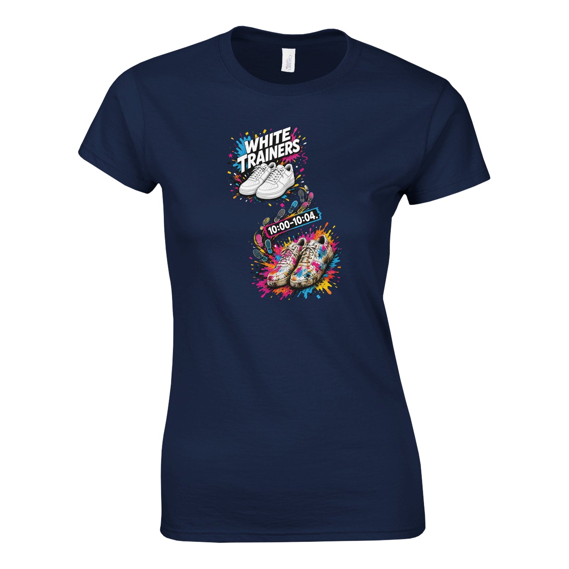 White Trainers: 10:00–10:04 Women's T-shirt — product view 8