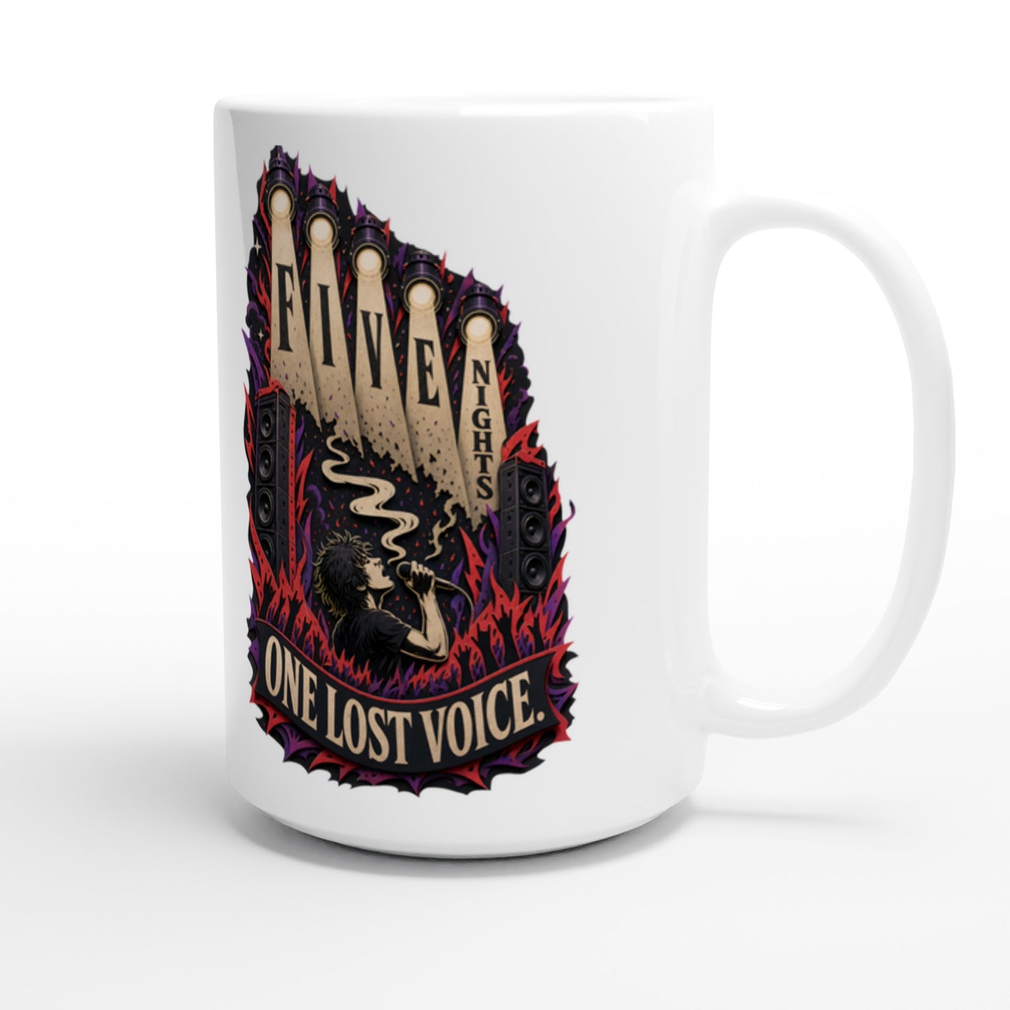 Five Nights, One Lost Voice Large Mug — product view 3