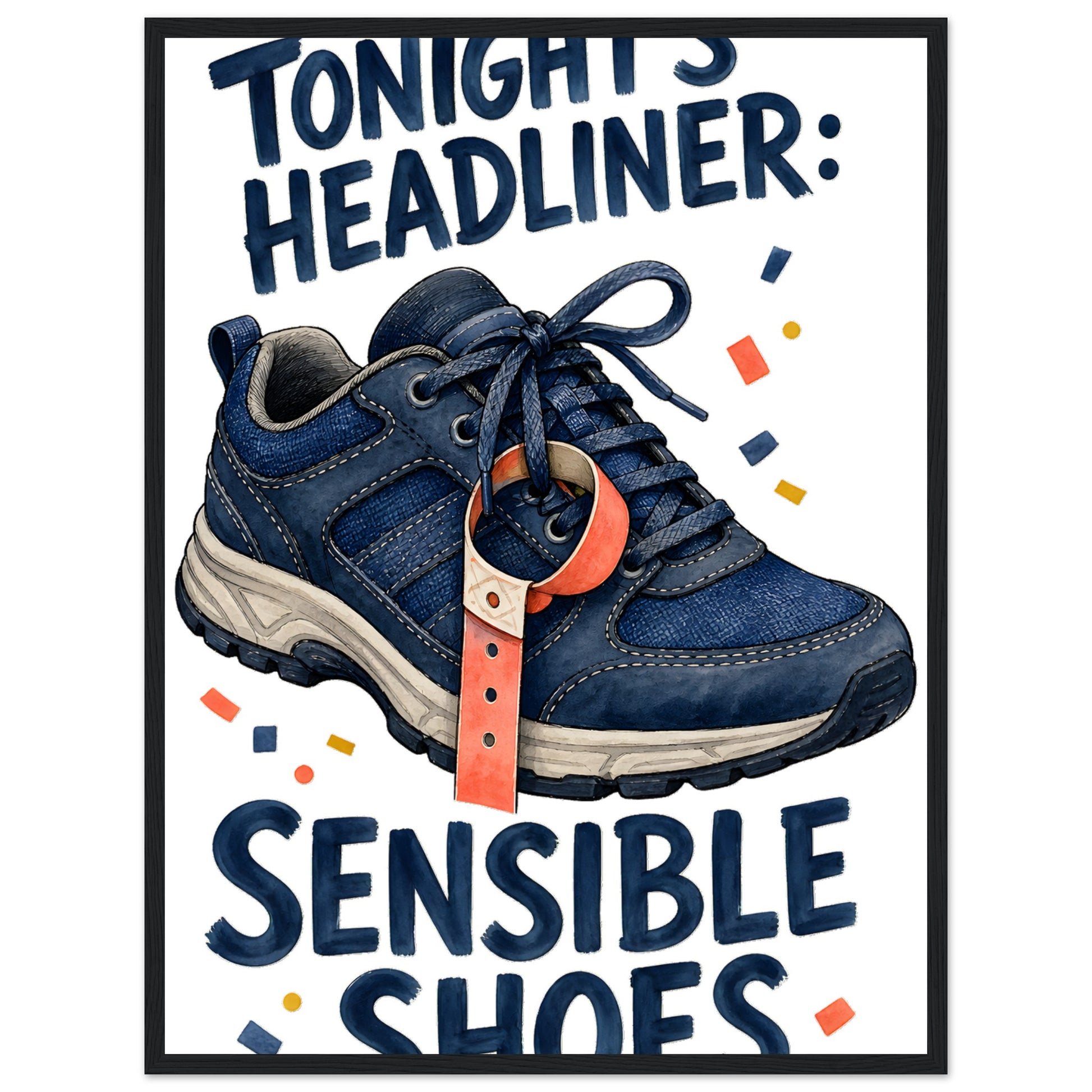 Tonight's Headliner: Sensible Shoes Concert Framed Wall Art — product view 4
