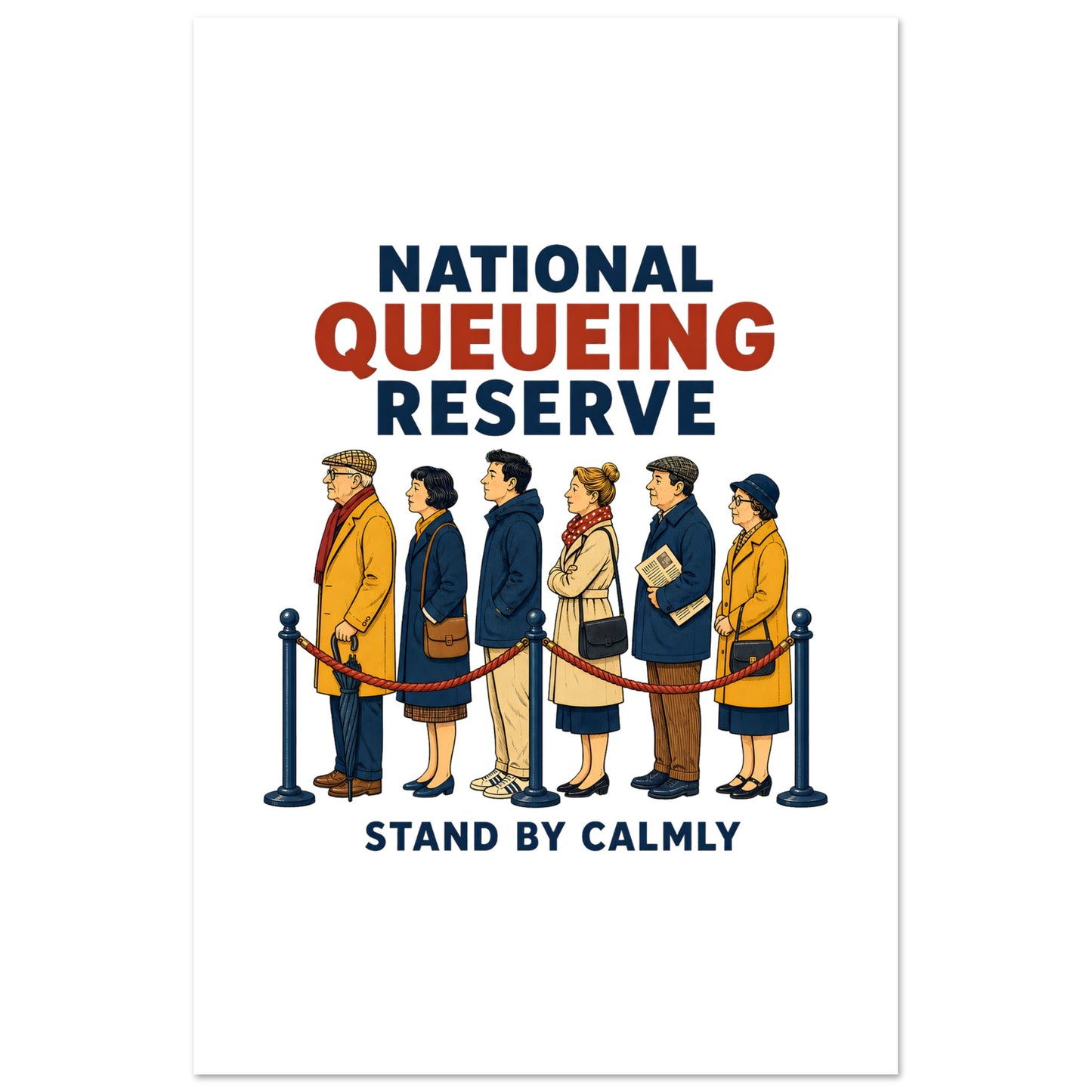 National Queueing Reserve – British Queue Graphic Poster — product view 6