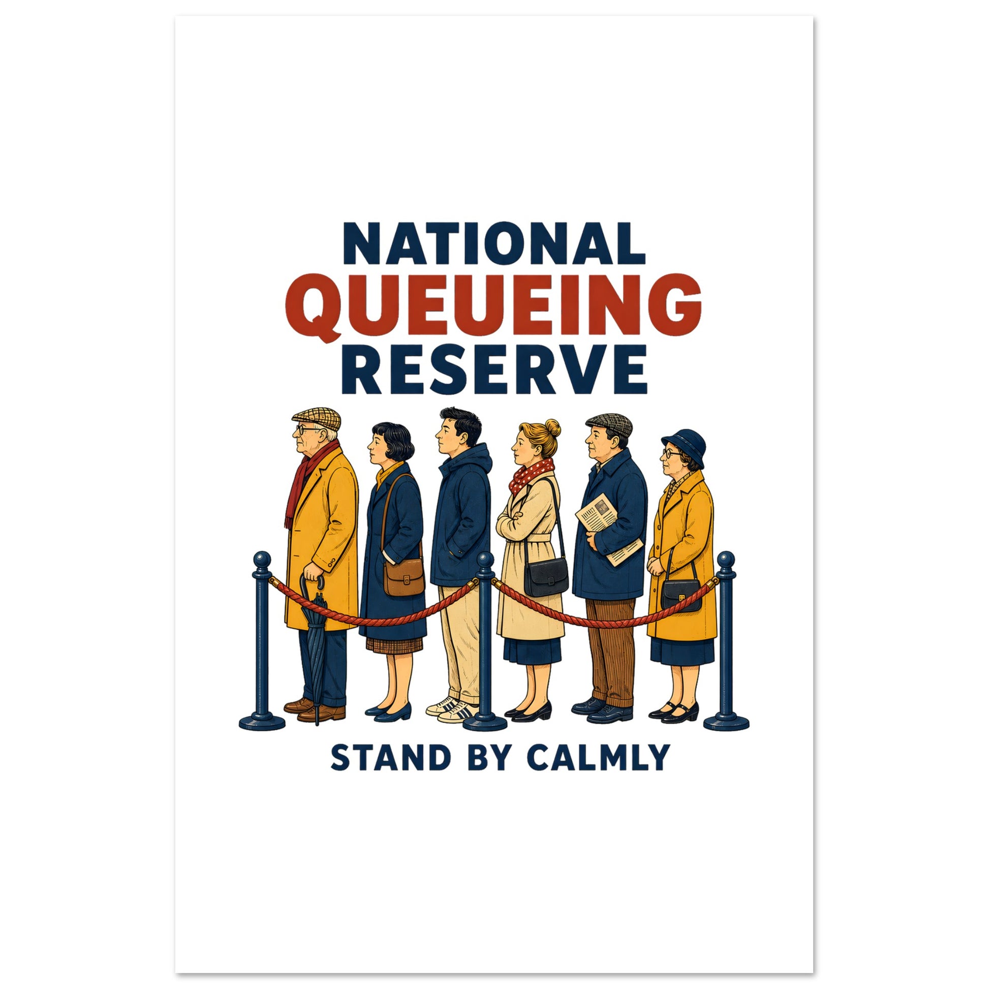 National Queueing Reserve – British Queue Graphic Poster — product view 6