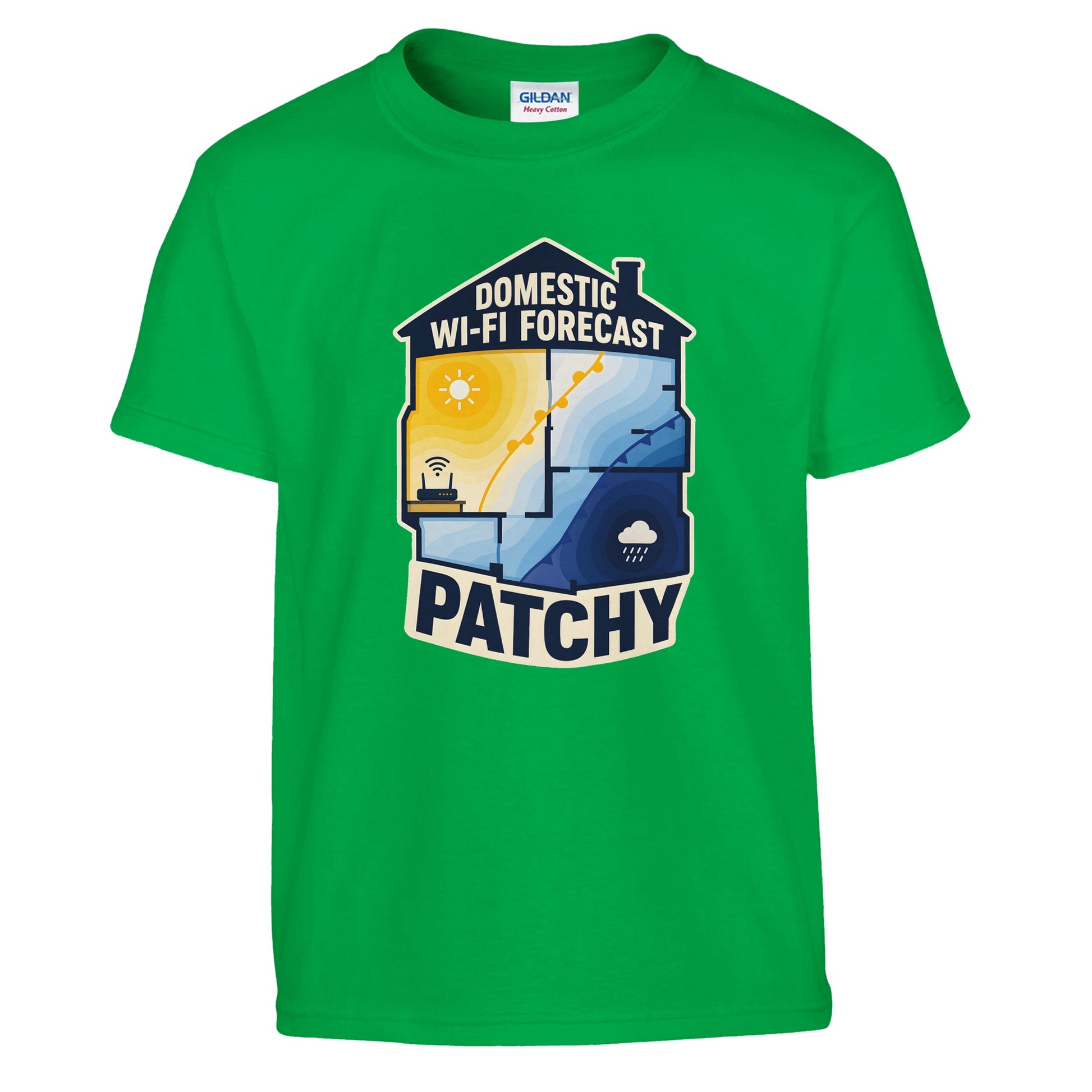 Domestic Wi-Fi Forecast Patchy Kids' T-shirt — product view 8