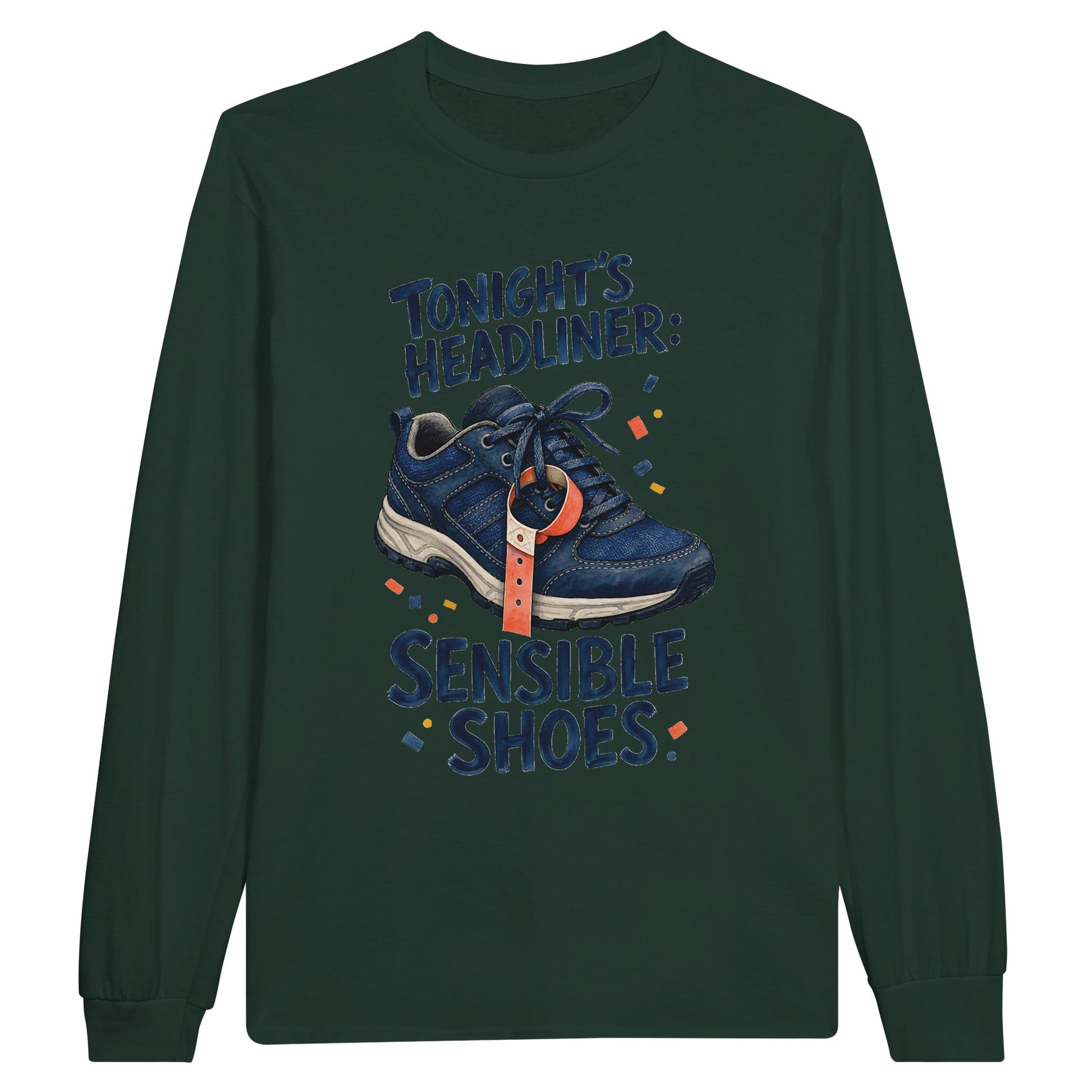 Tonight's Headliner: Sensible Shoes Concert Long-Sleeve T-shirt — product view 5