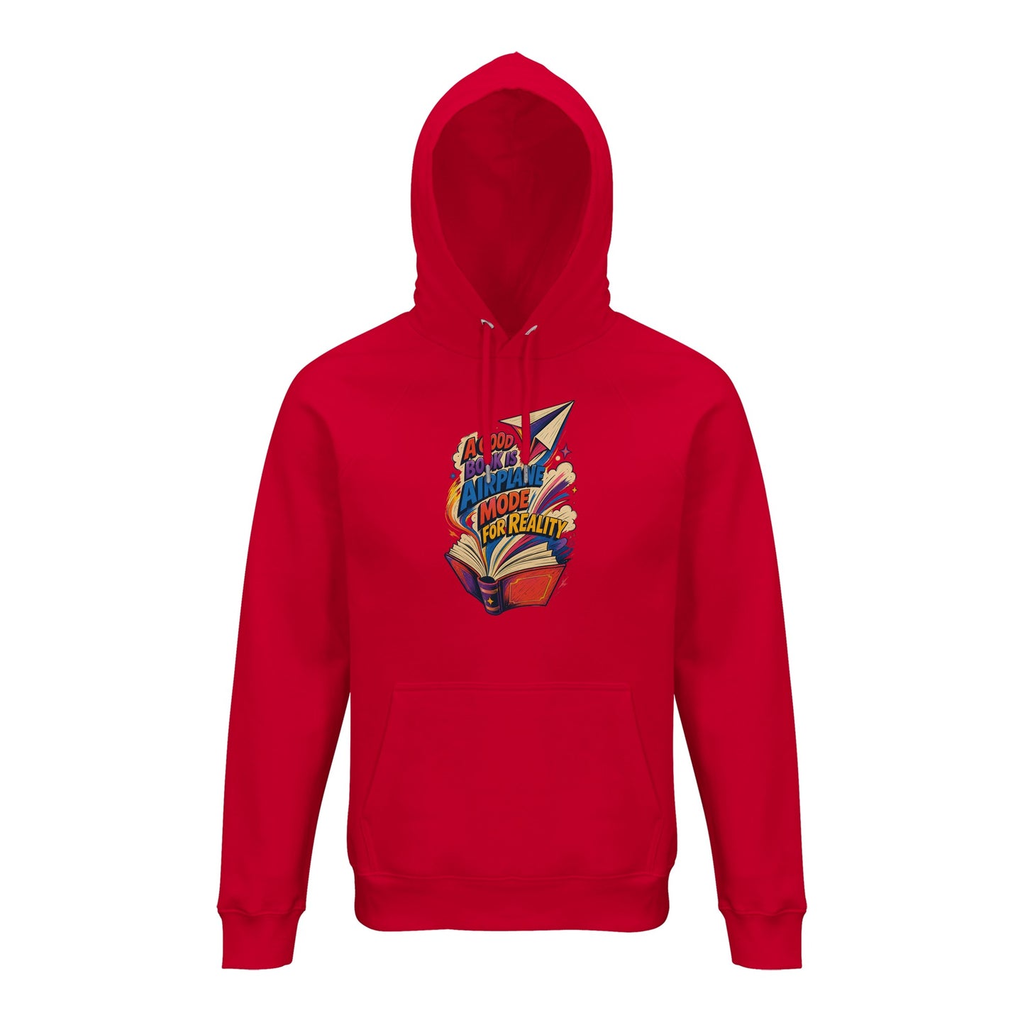 A Good Book Is Airplane Mode for Reality Hoodie — product view 9