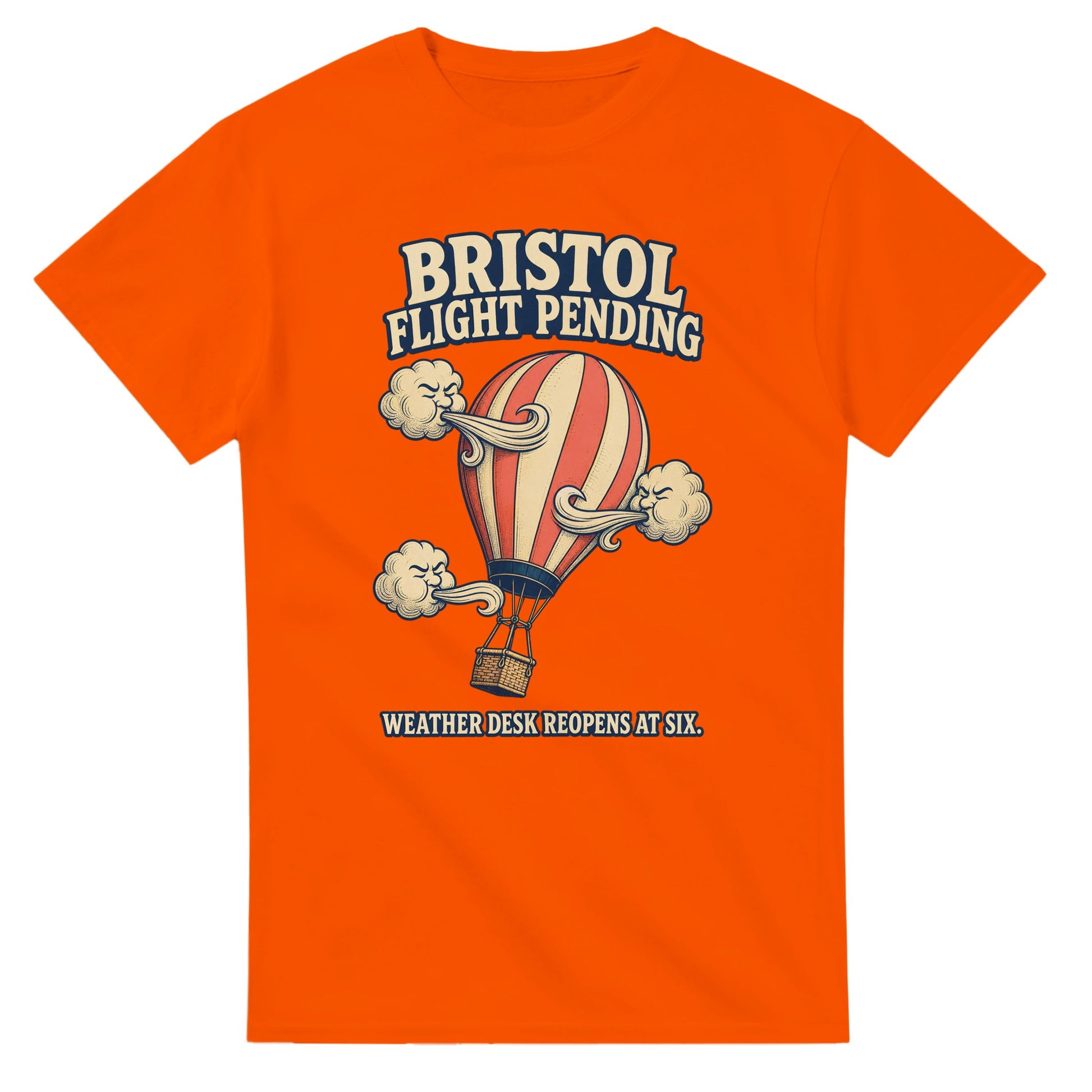 Bristol Flight Pending – Weather Desk T-shirt — product view 7