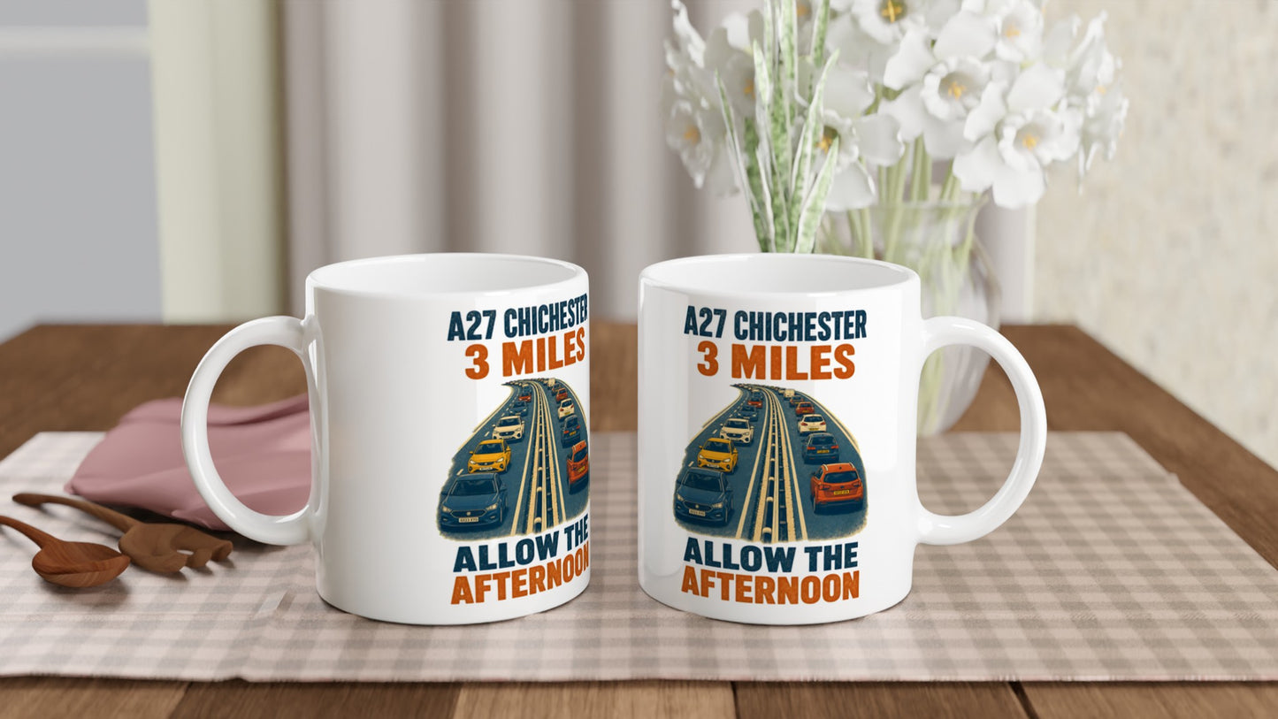 A27 Chichester – 3 Miles, Allow the Afternoon Mug — product view 4