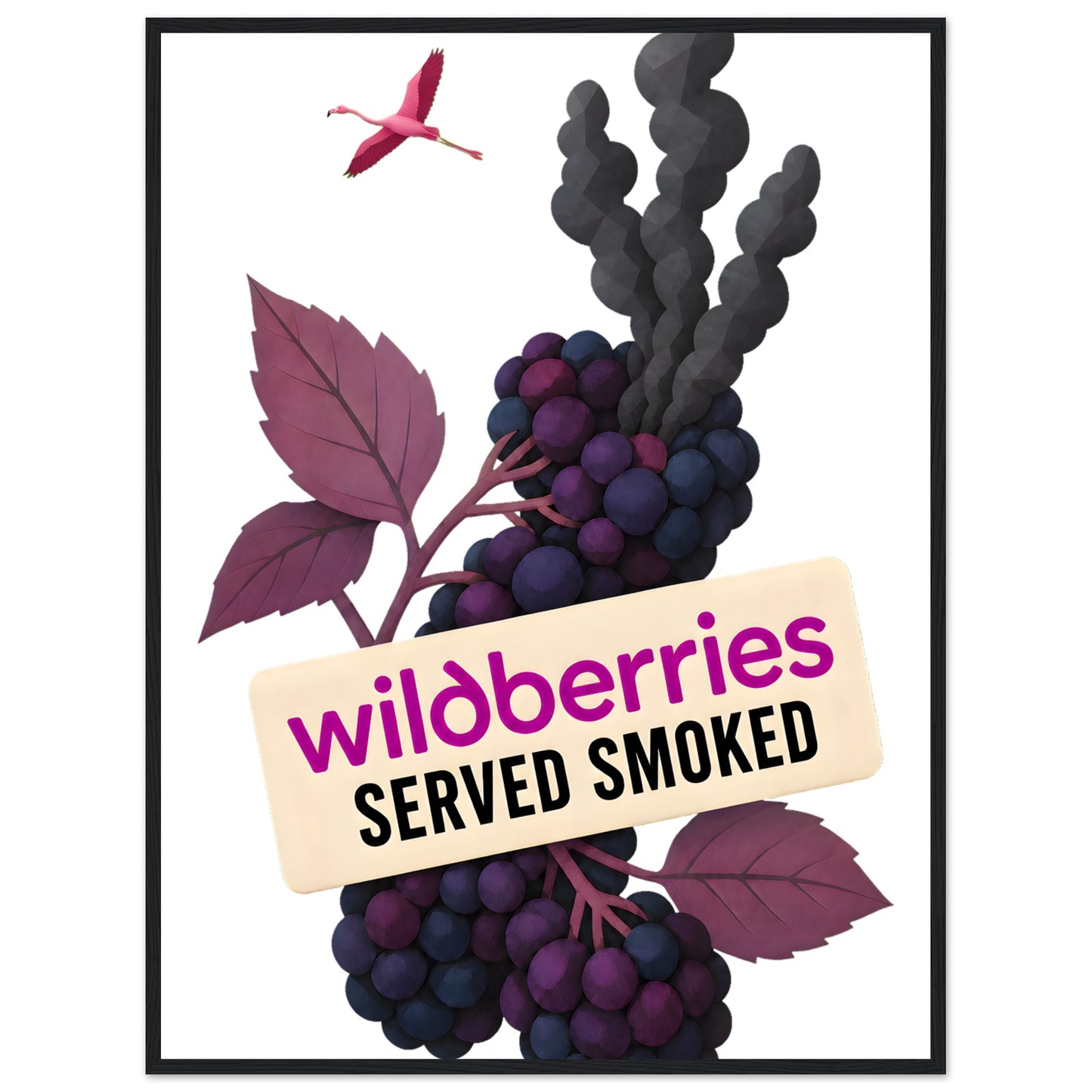 Wildberries, Served Smoked Framed Wall Art — product view 8