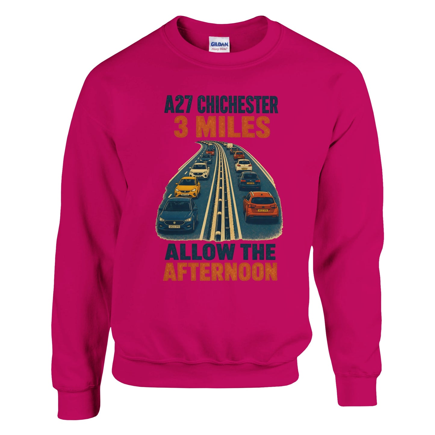 A27 Chichester – 3 Miles, Allow the Afternoon Sweatshirt — product view 3
