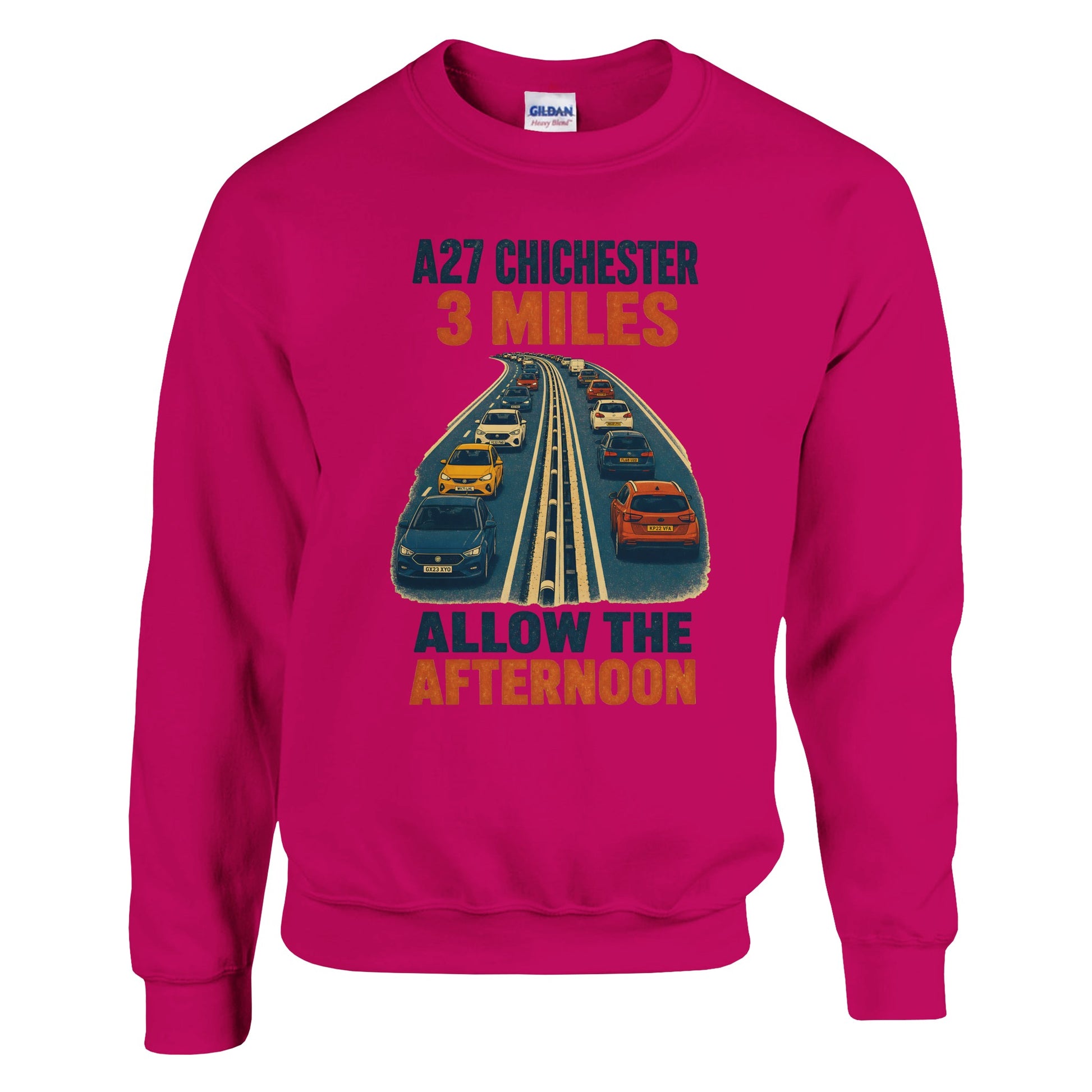 A27 Chichester – 3 Miles, Allow the Afternoon Sweatshirt — product view 3