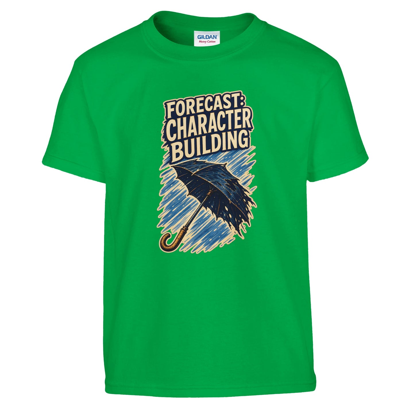 Forecast: Character Building – British Weather Kids' T-shirt — product view 8