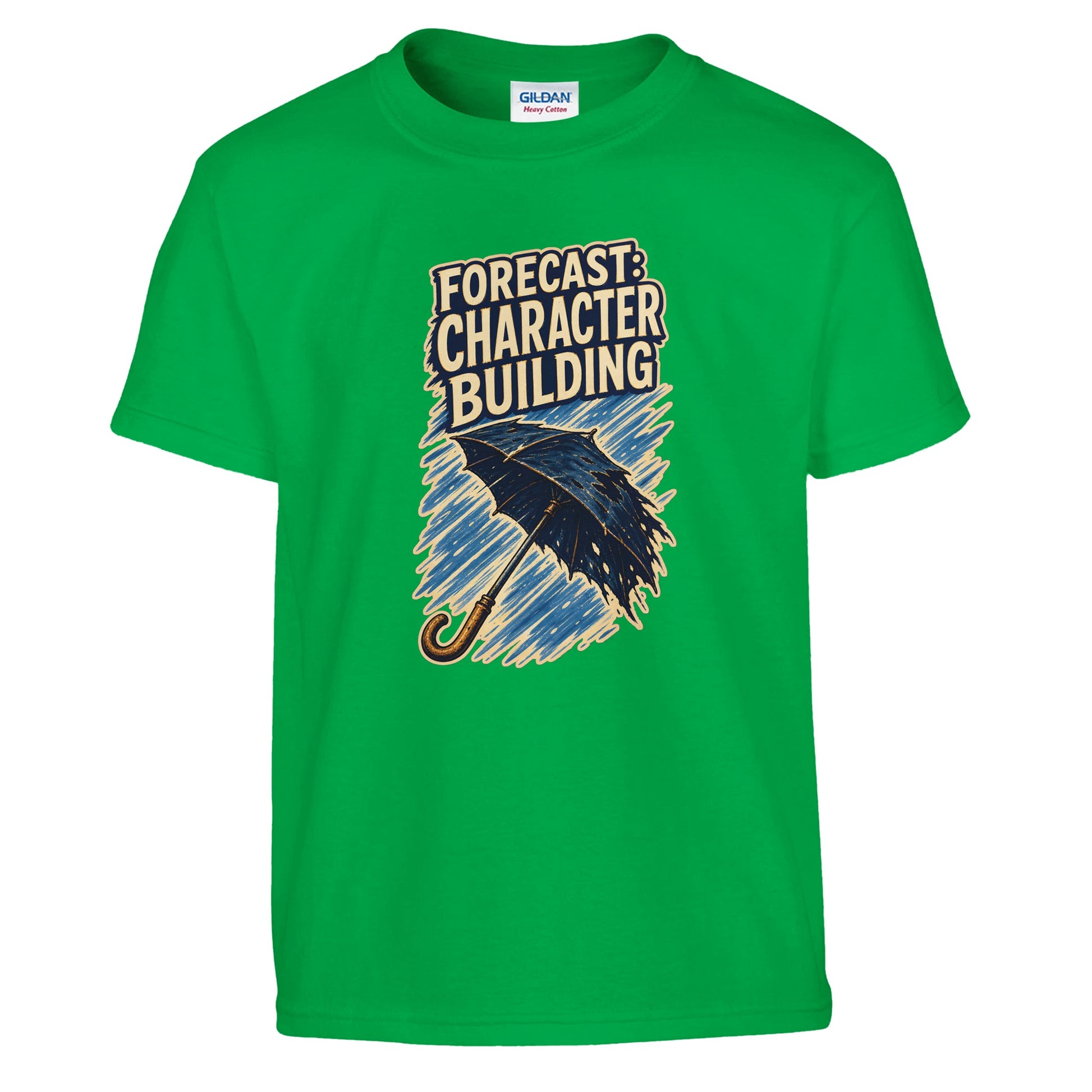 Forecast: Character Building – British Weather Kids' T-shirt — product view 8