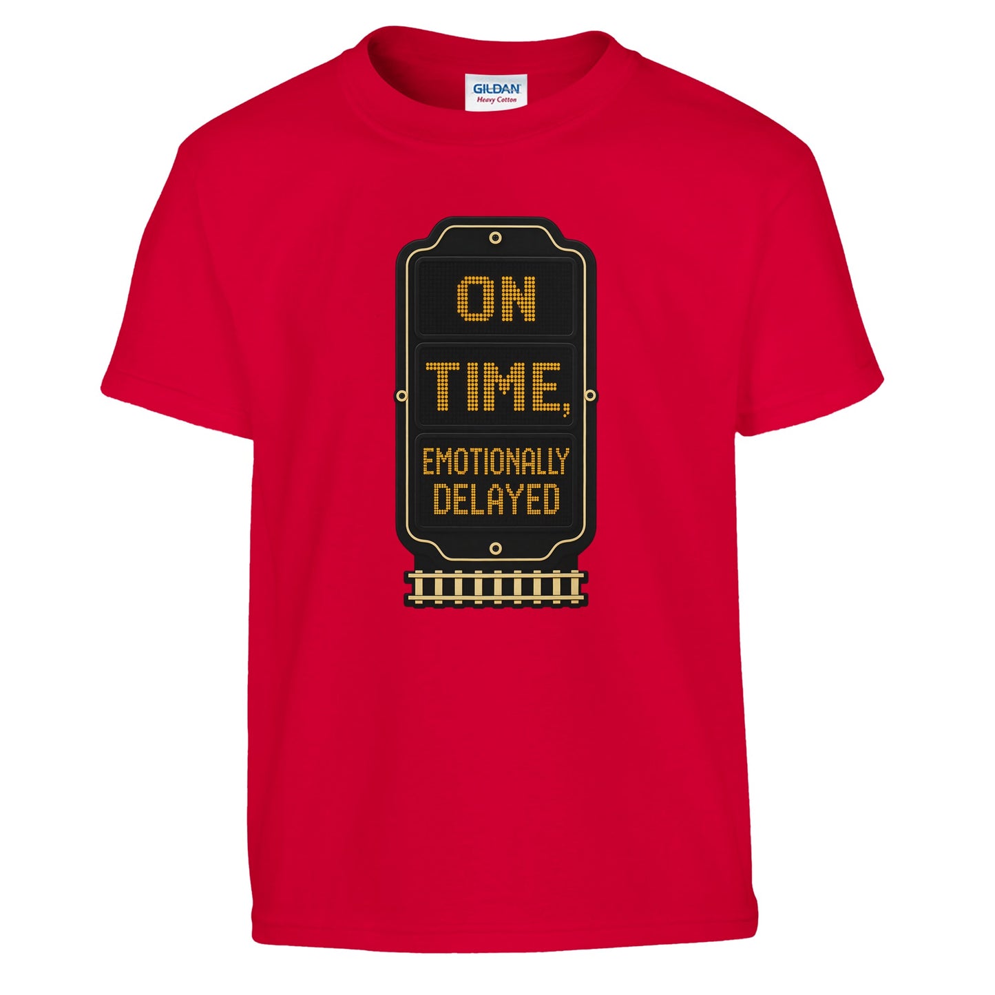 On Time, Emotionally Delayed Rail Graphic Kids' T-shirt — product view 5