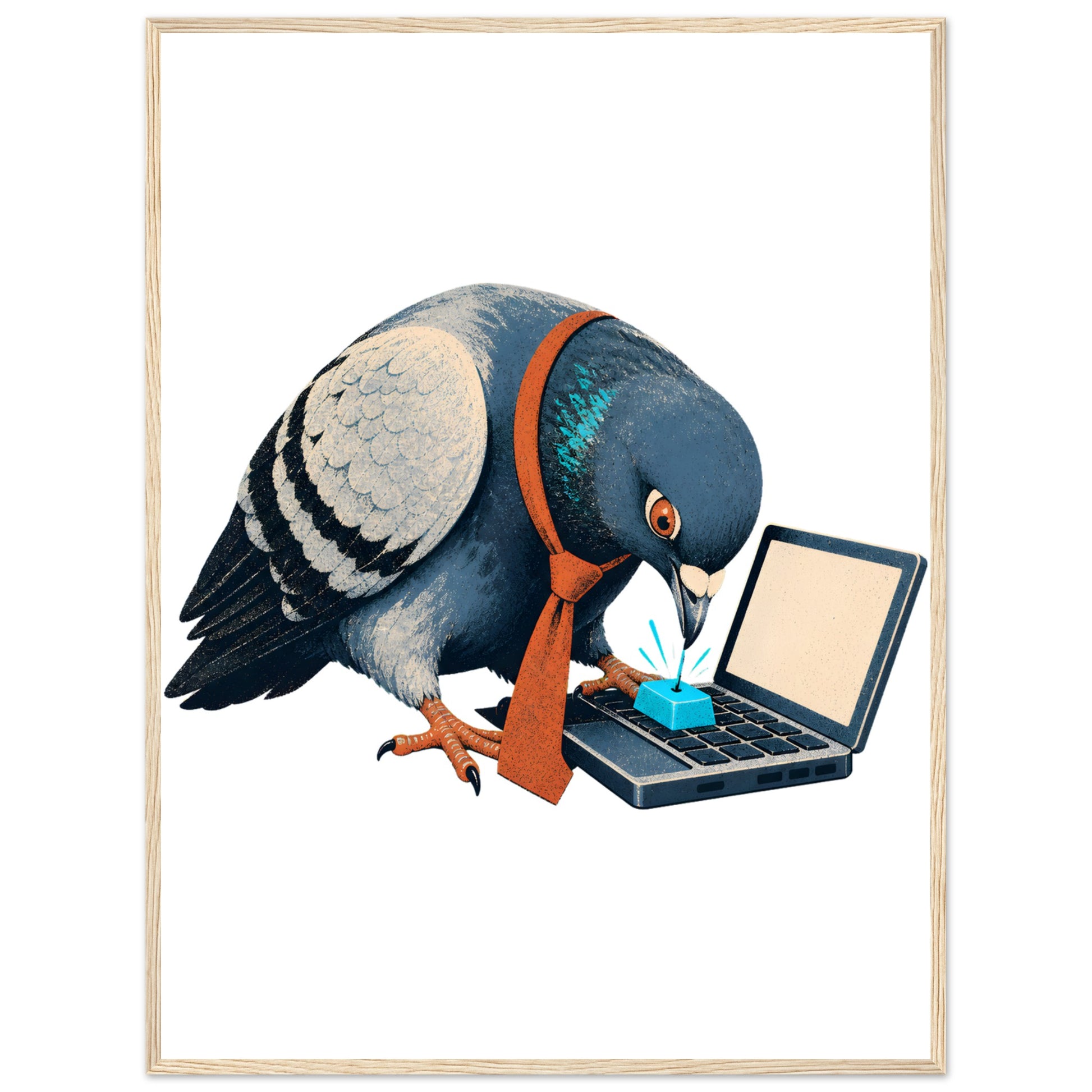 Pigeon Hits Send Framed Wall Art — product view 5