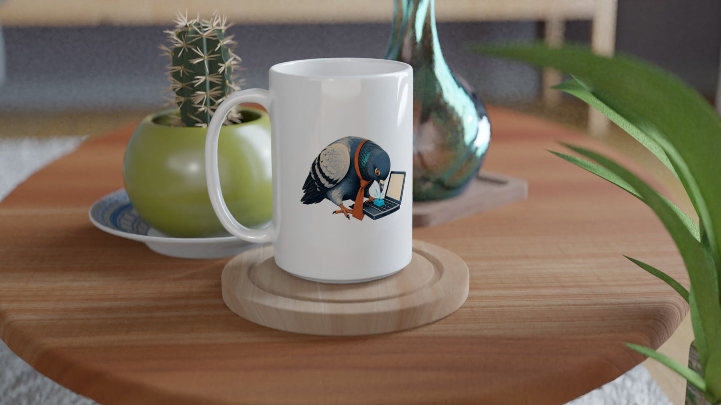 Pigeon Hits Send Large Mug — product view 4
