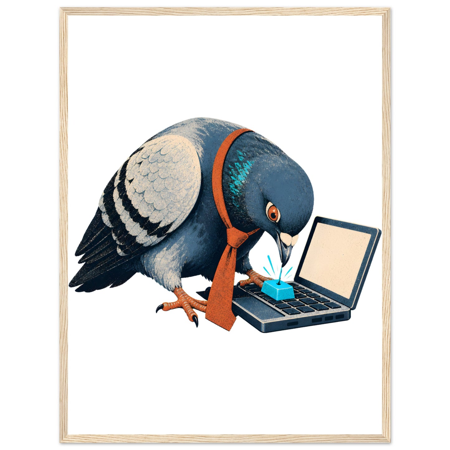 Pigeon Hits Send Framed Wall Art — product view 9