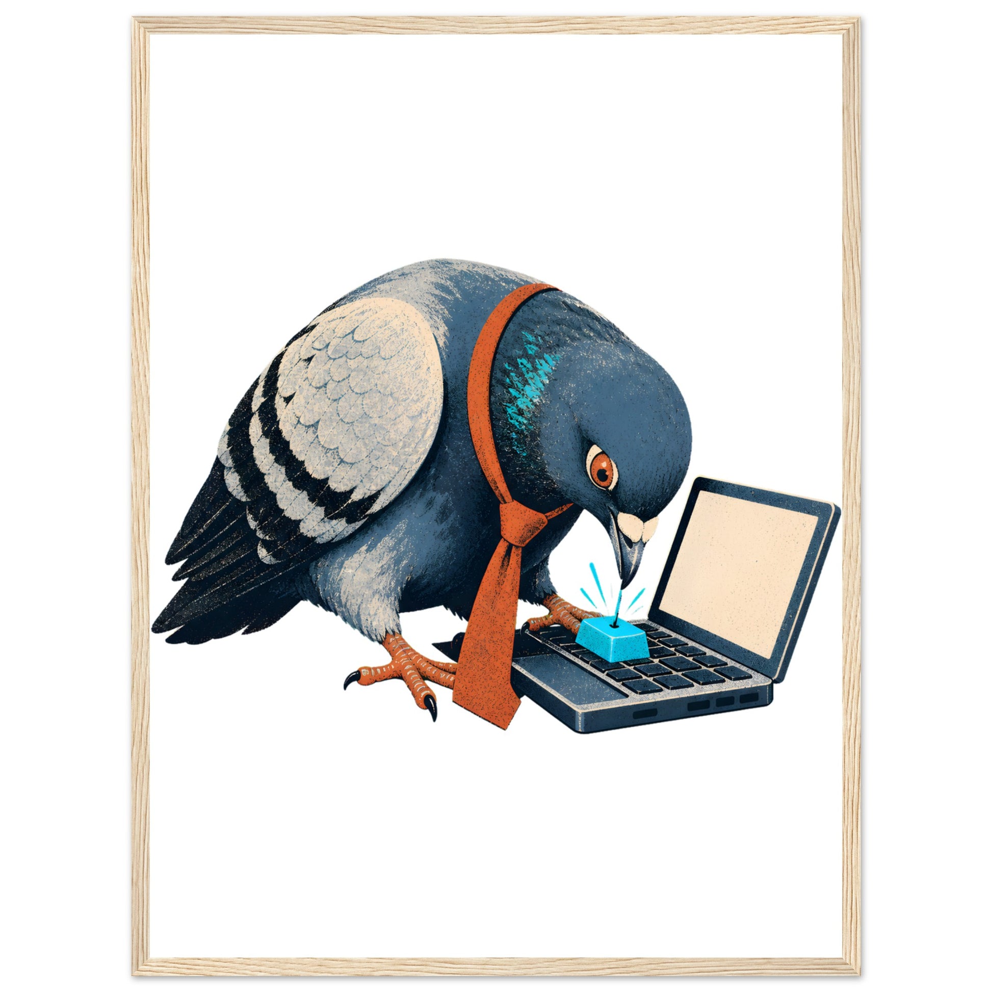 Pigeon Hits Send Framed Wall Art — product view 9