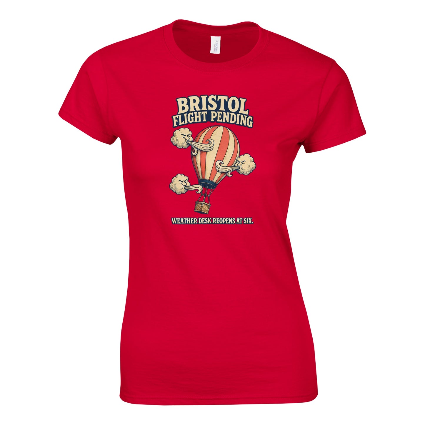 Bristol Flight Pending – Weather Desk Women's T-shirt — product view 2