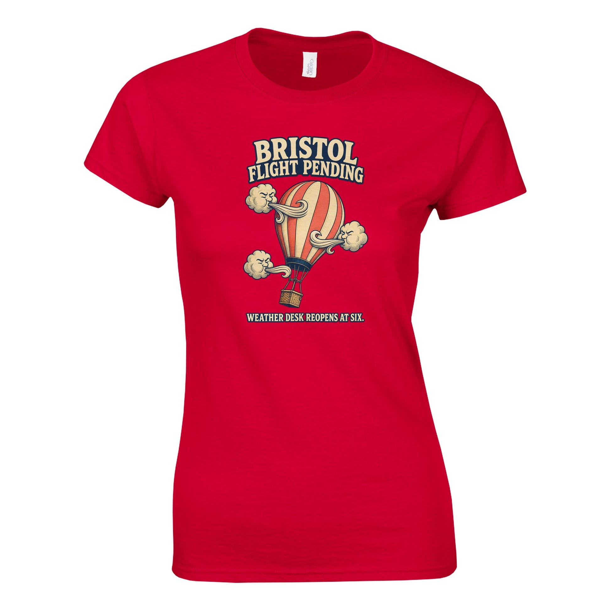 Bristol Flight Pending – Weather Desk Women's T-shirt — product view 2