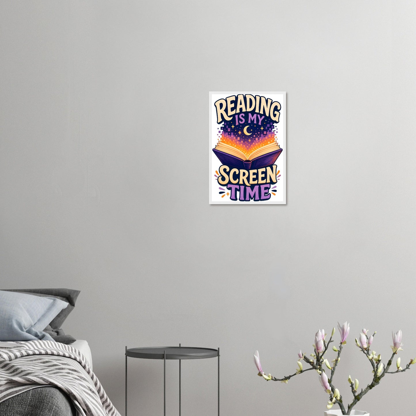 Reading Is My Screen Time Book Graphic Framed Wall Art — product view 10