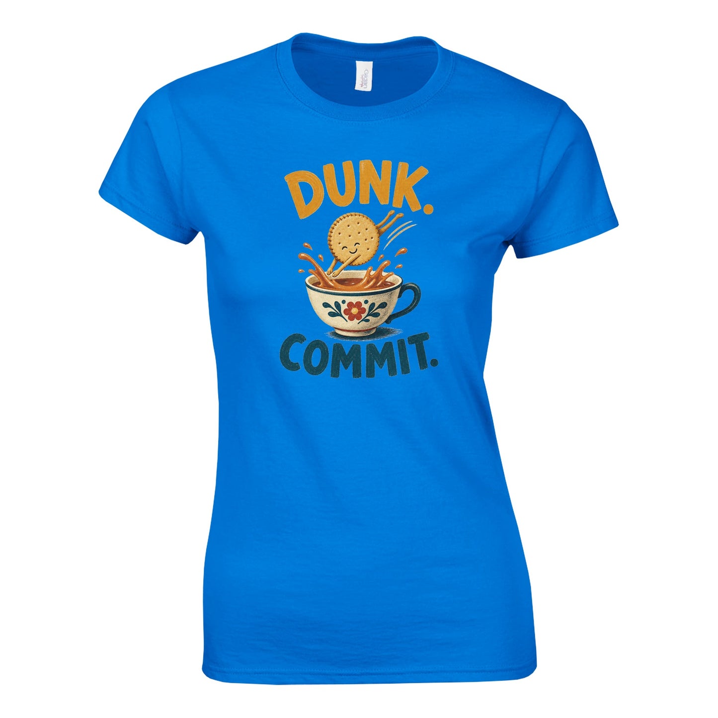 Dunk. Commit. Tea Biscuit Graphic Women's T-shirt — product view 7