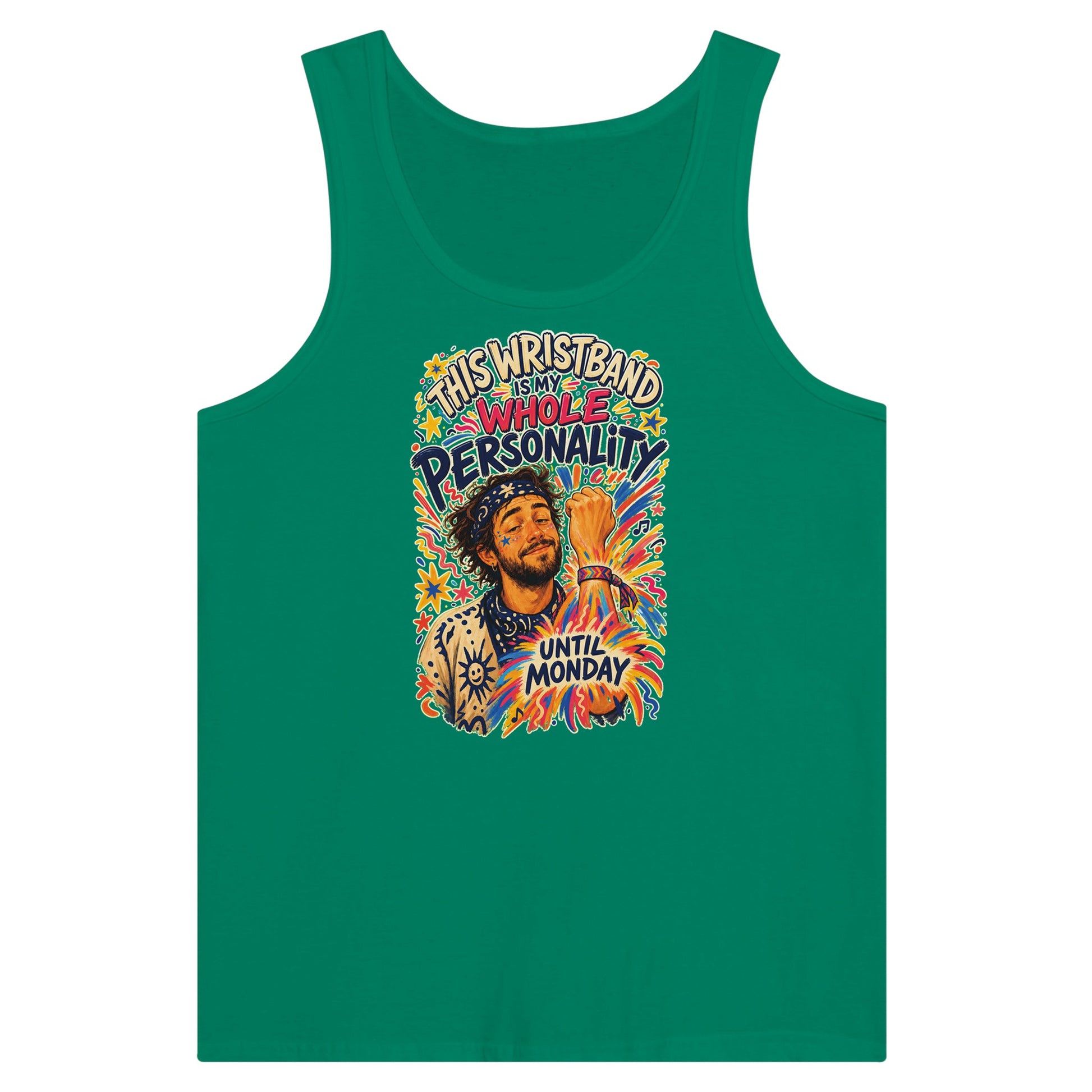 This Wristband Is My Whole Personality Until Monday Premium Unisex Tank Top — product view 10