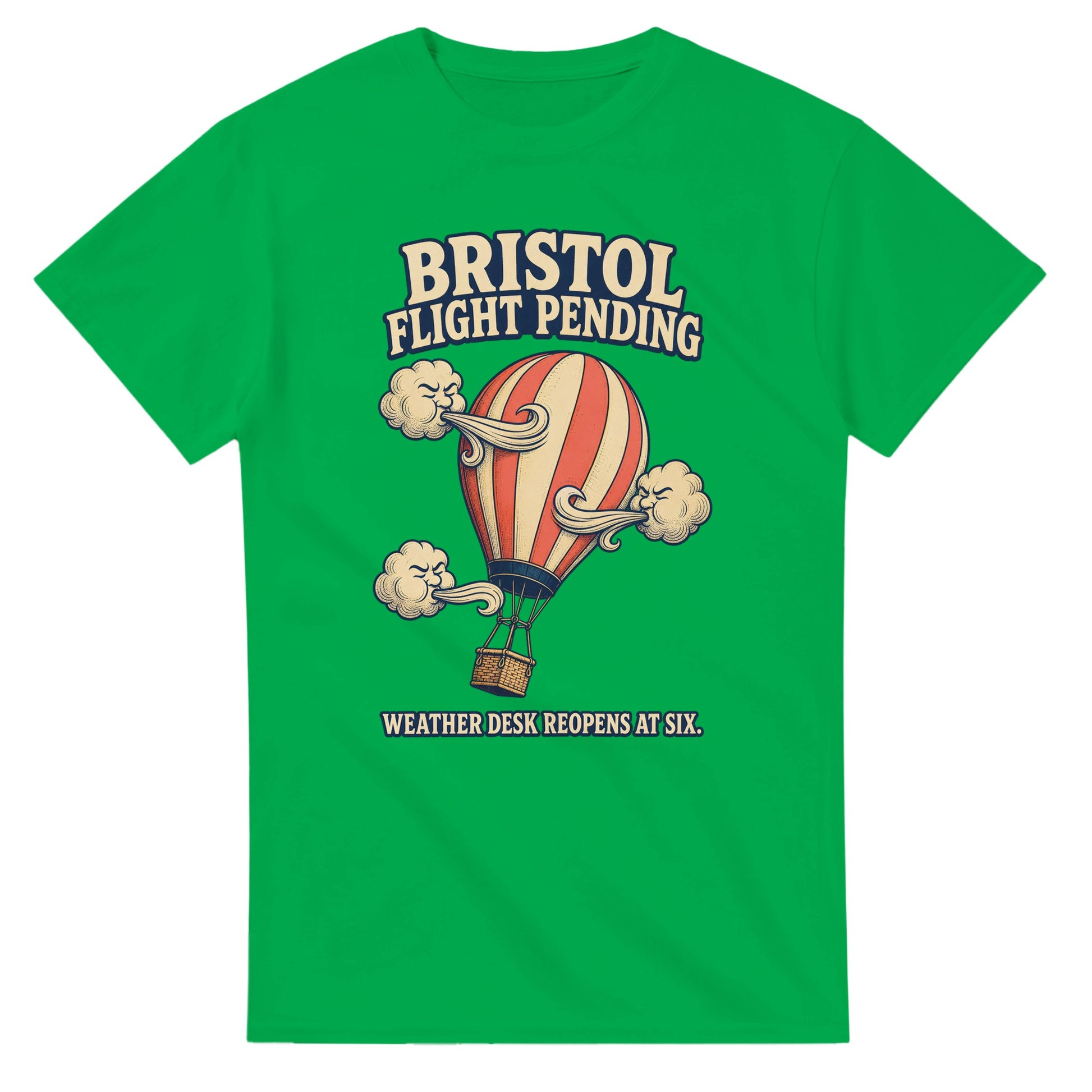 Bristol Flight Pending – Weather Desk T-shirt — product view 11