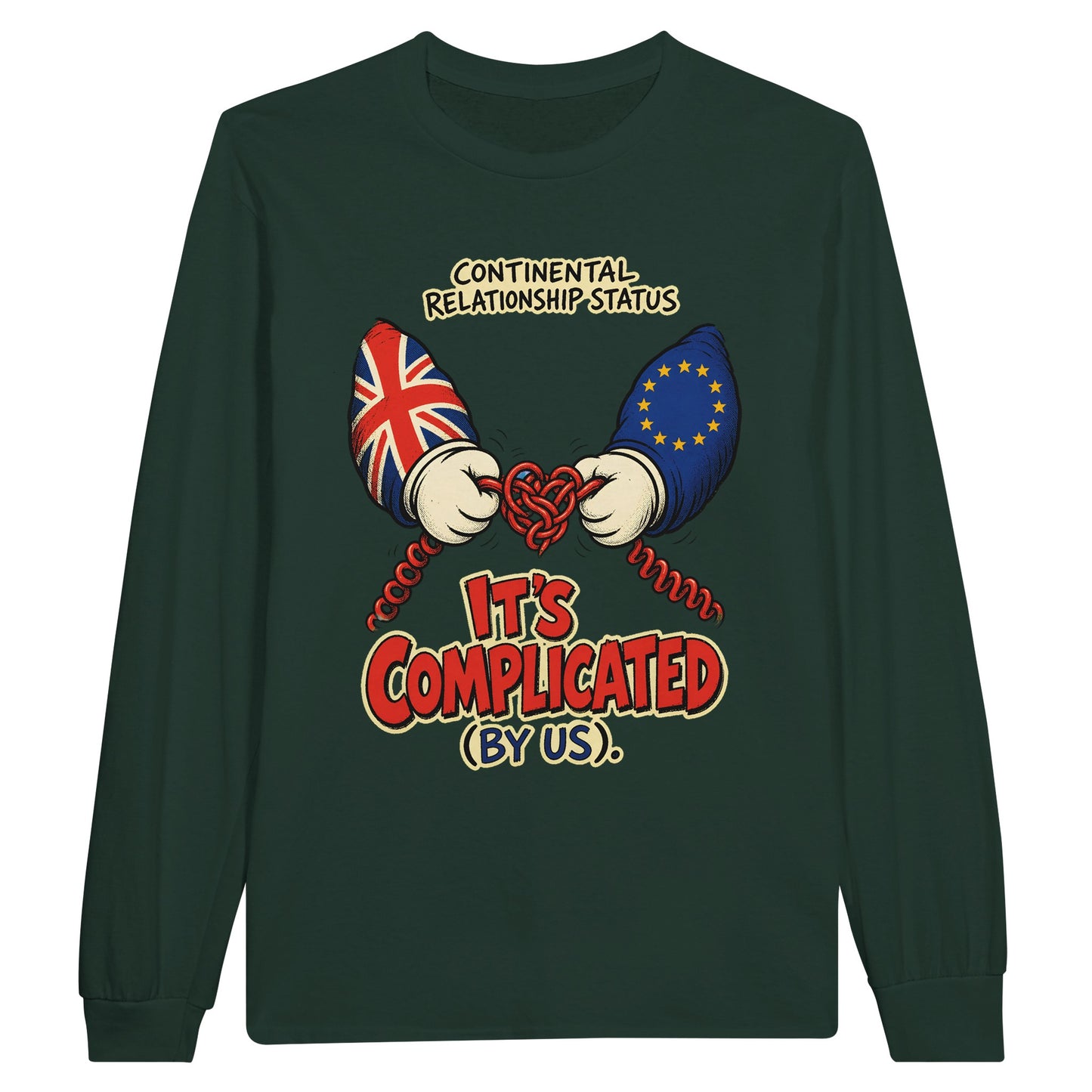 It's Complicated (By Us) UK–EU 1990s Cartoon Long-Sleeve T-shirt — product view 5