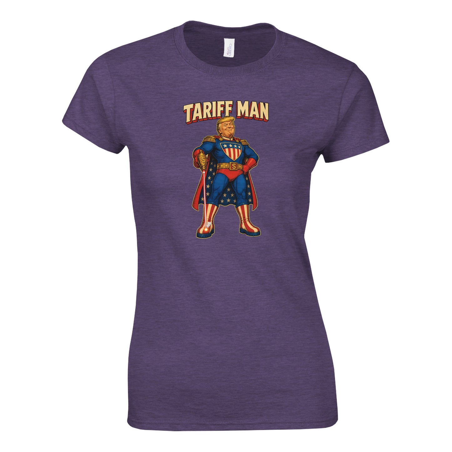 Tariff Man – Self-Shot Satire Women's T-shirt — product view 9
